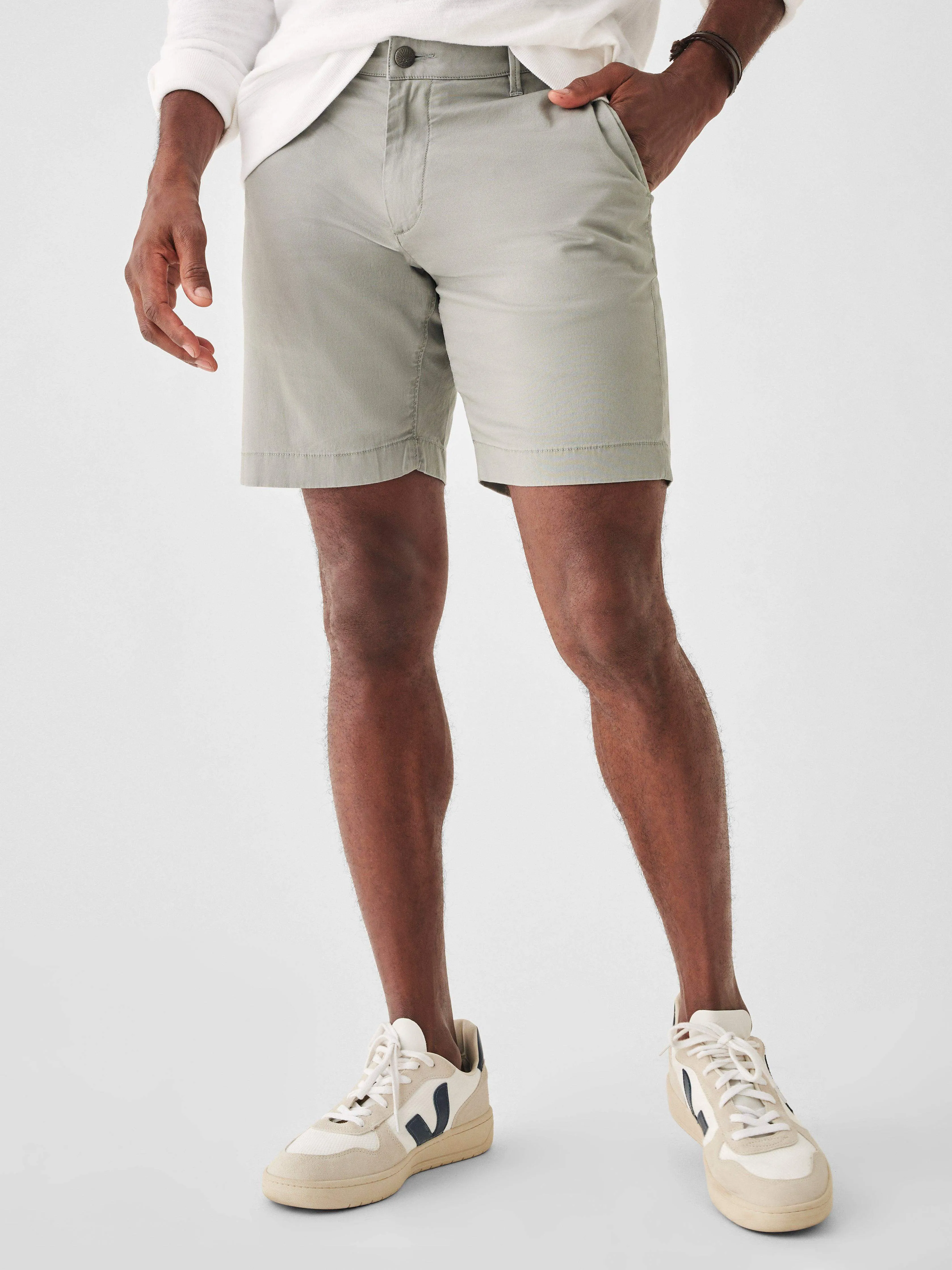 Island Life Short (8" Inseam) - Fog Grey sold by Faherty