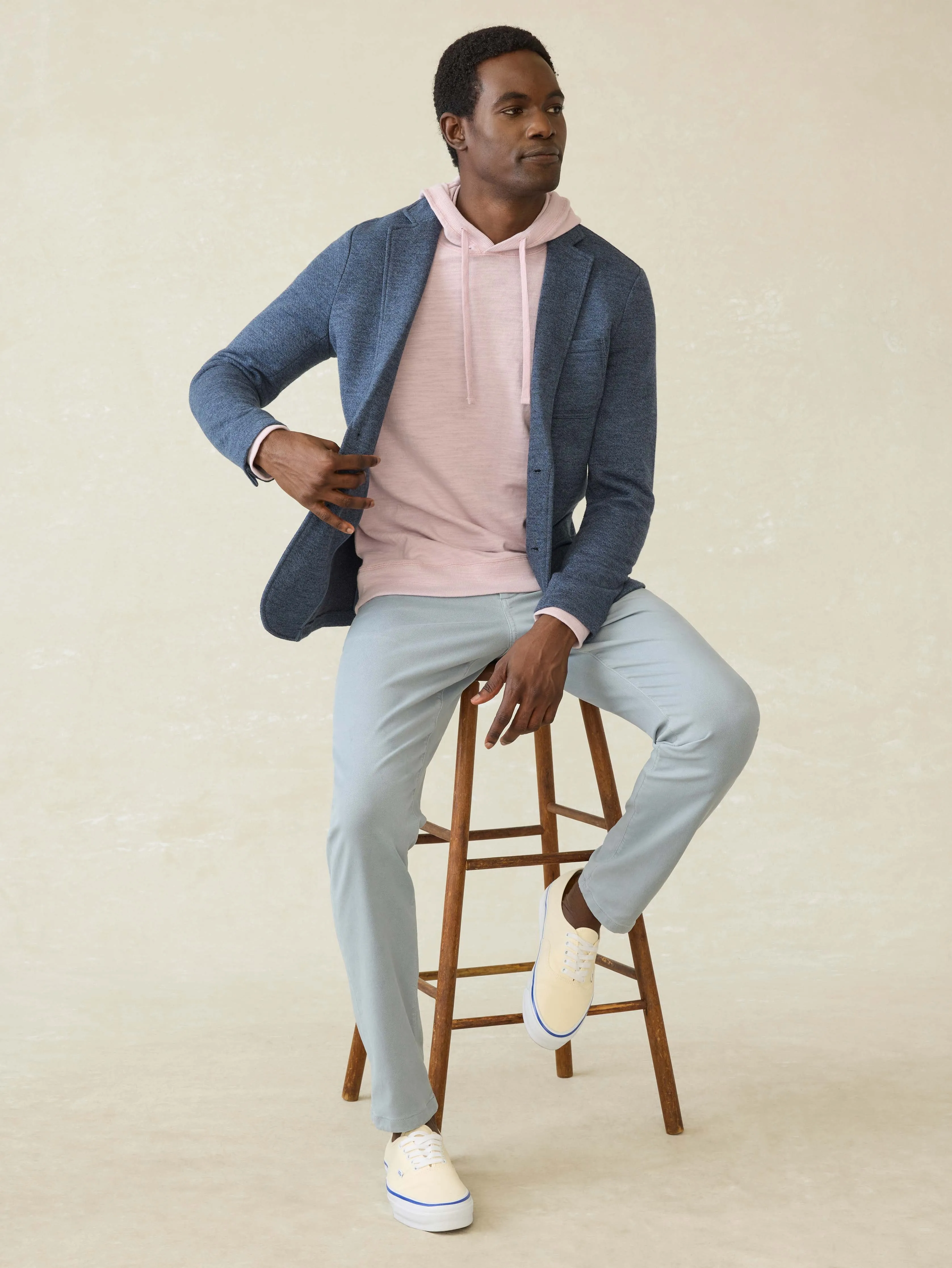 Sunwashed Midweight Organic Hoodie - Vista Plum sold by Faherty product image thumbnail 3