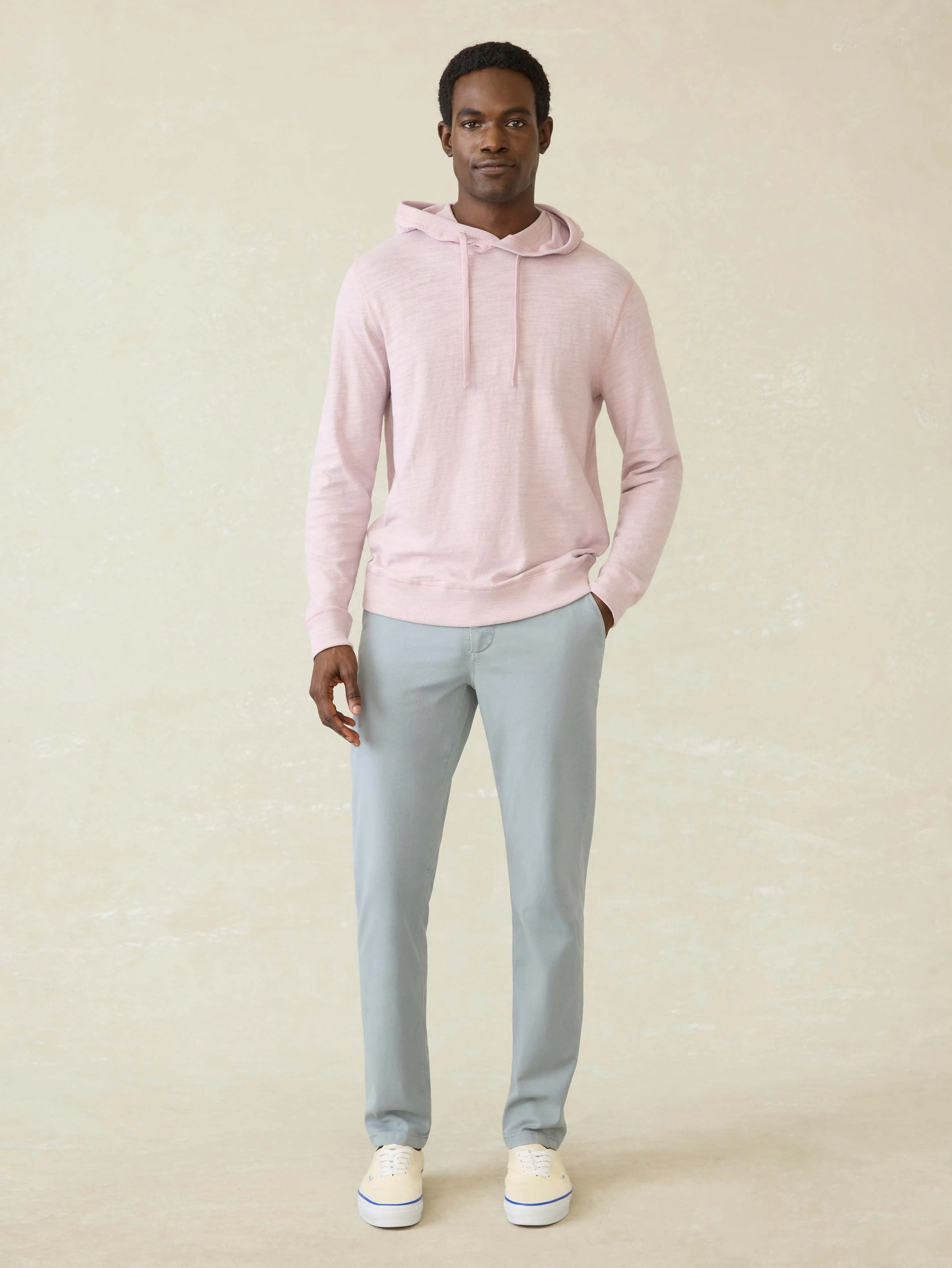 Sunwashed Midweight Organic Hoodie - Vista Plum sold by Faherty product image thumbnail 2