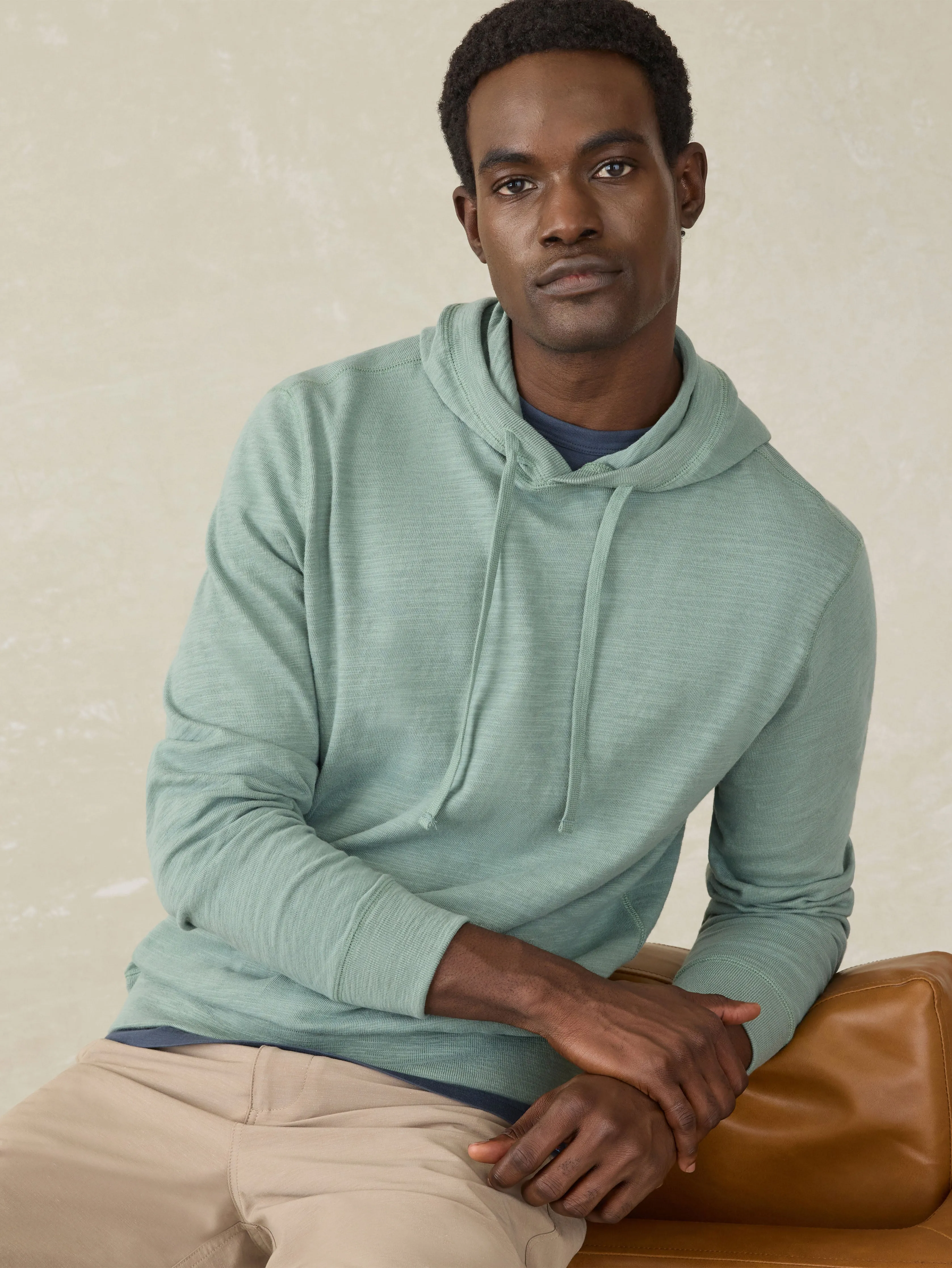 Sunwashed Midweight Organic Hoodie - Sage Creek sold by Faherty product image thumbnail 3