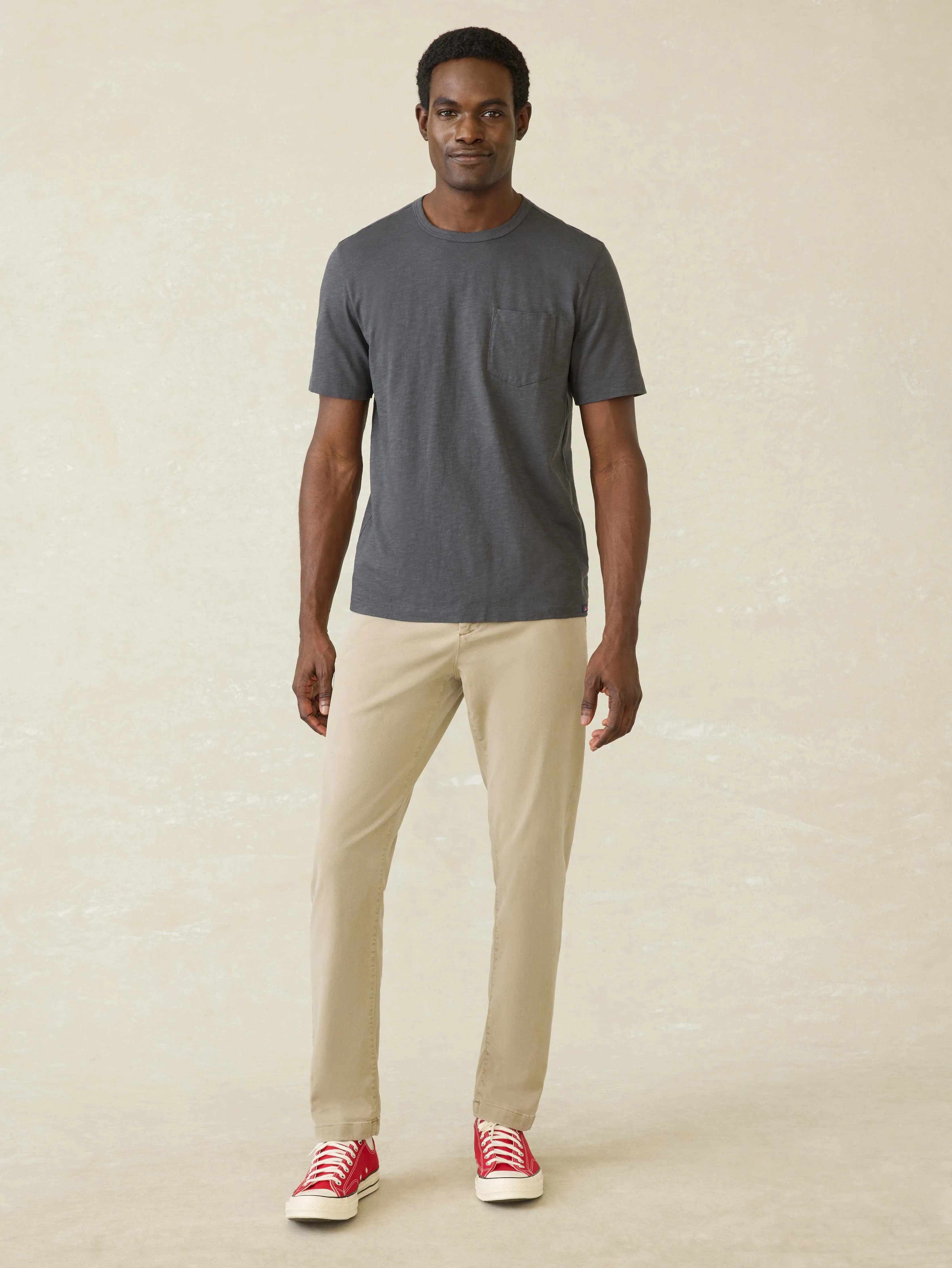 Sunwashed Regenerative Pocket Tee - Graphite sold by Faherty product image thumbnail 2