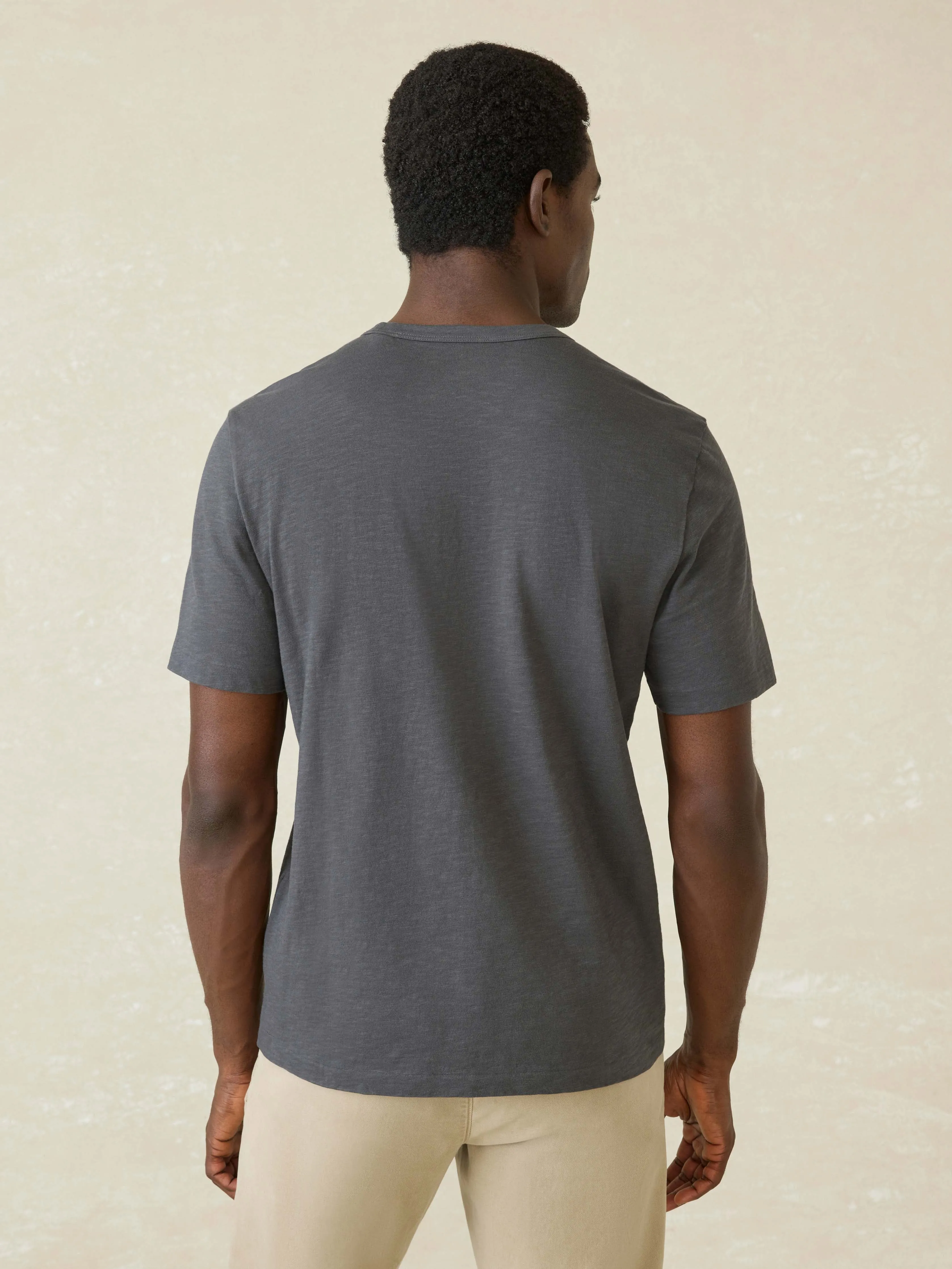 Sunwashed Regenerative Pocket Tee - Graphite sold by Faherty product image thumbnail 5