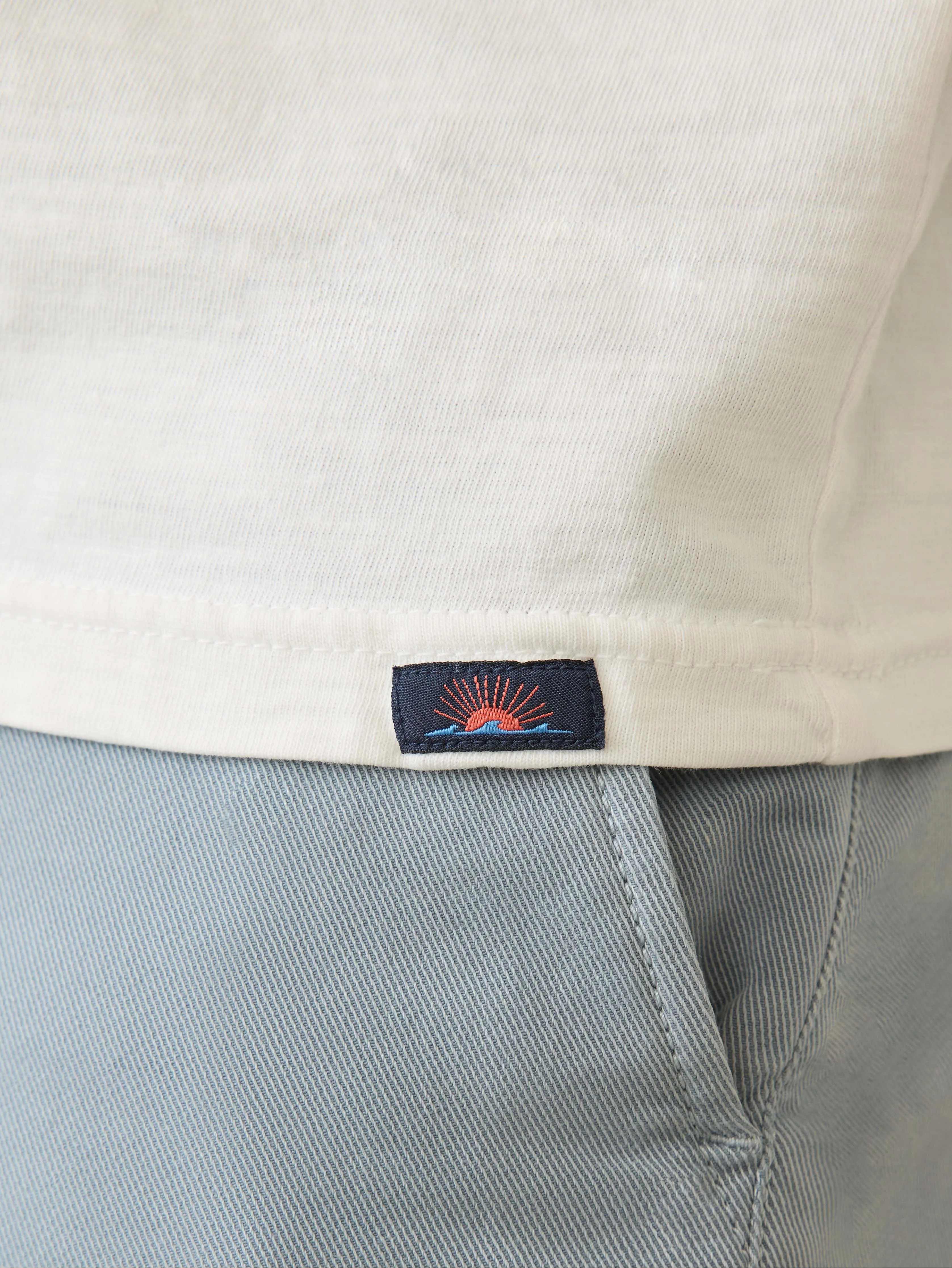 Sunwashed Regenerative Pocket Tee - White sold by Faherty product image thumbnail 3
