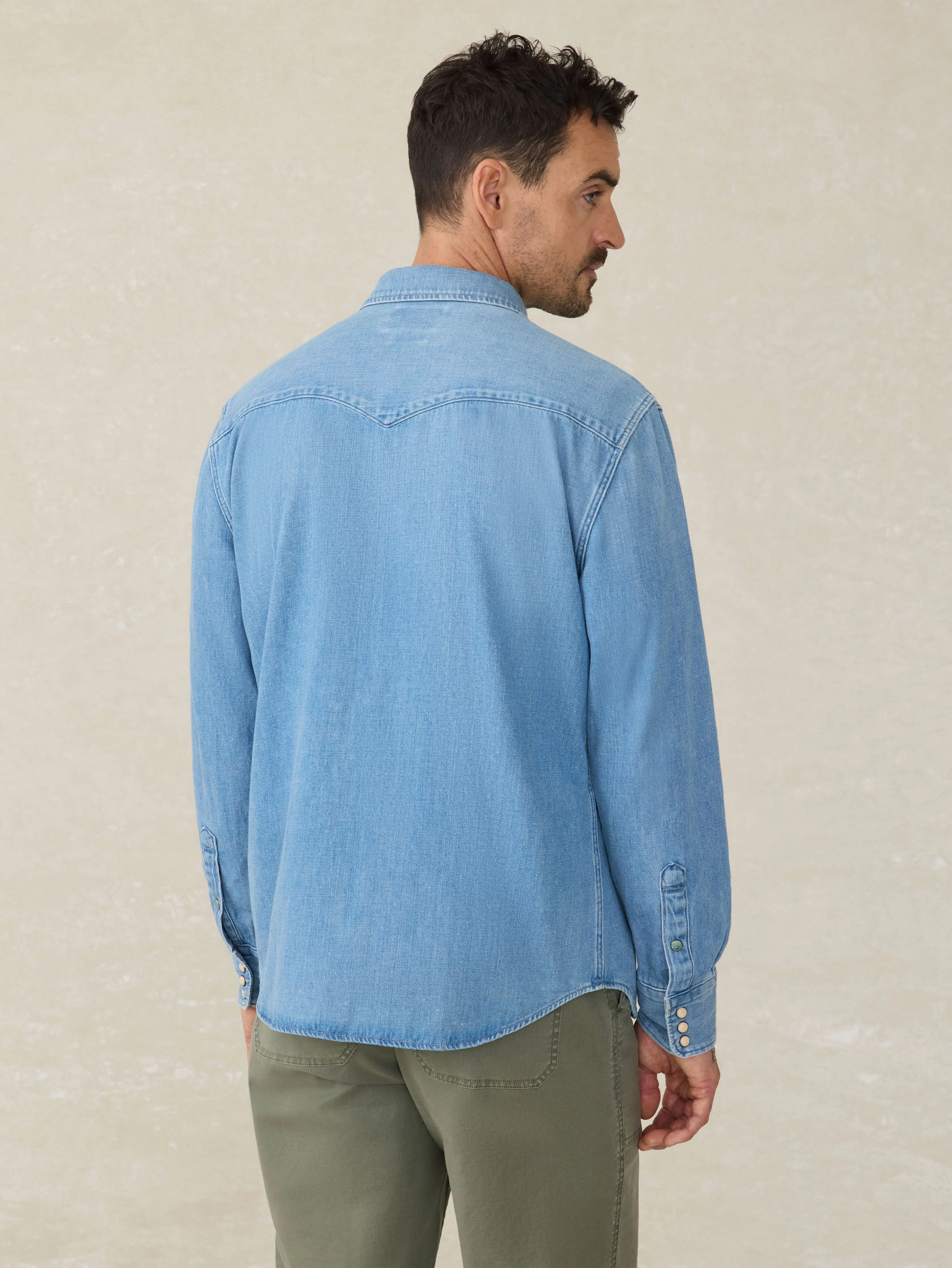 The Western Shirt - Glacier Bay Wash sold by Faherty product image thumbnail 5