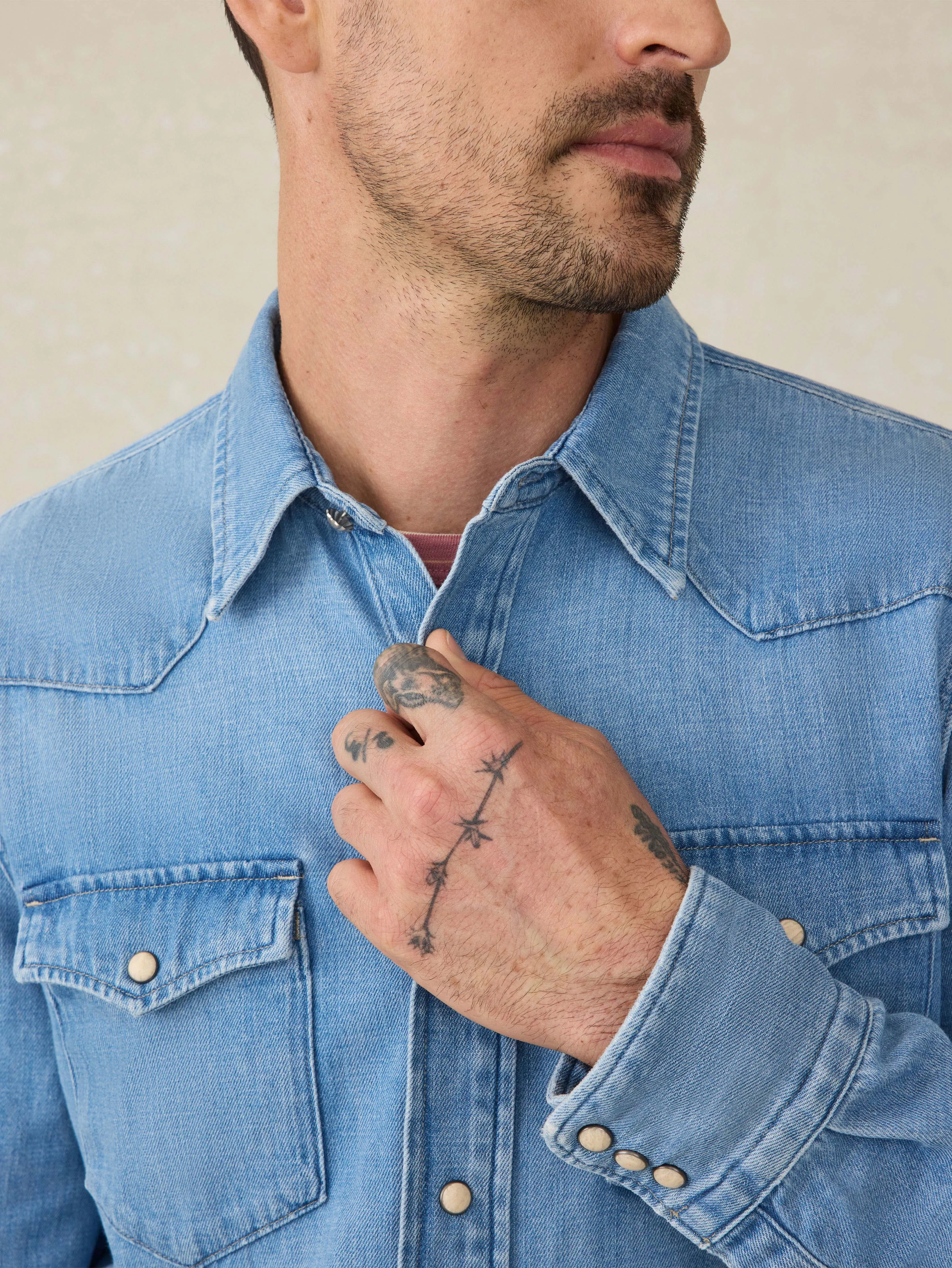 The Western Shirt - Glacier Bay Wash sold by Faherty product image thumbnail 2
