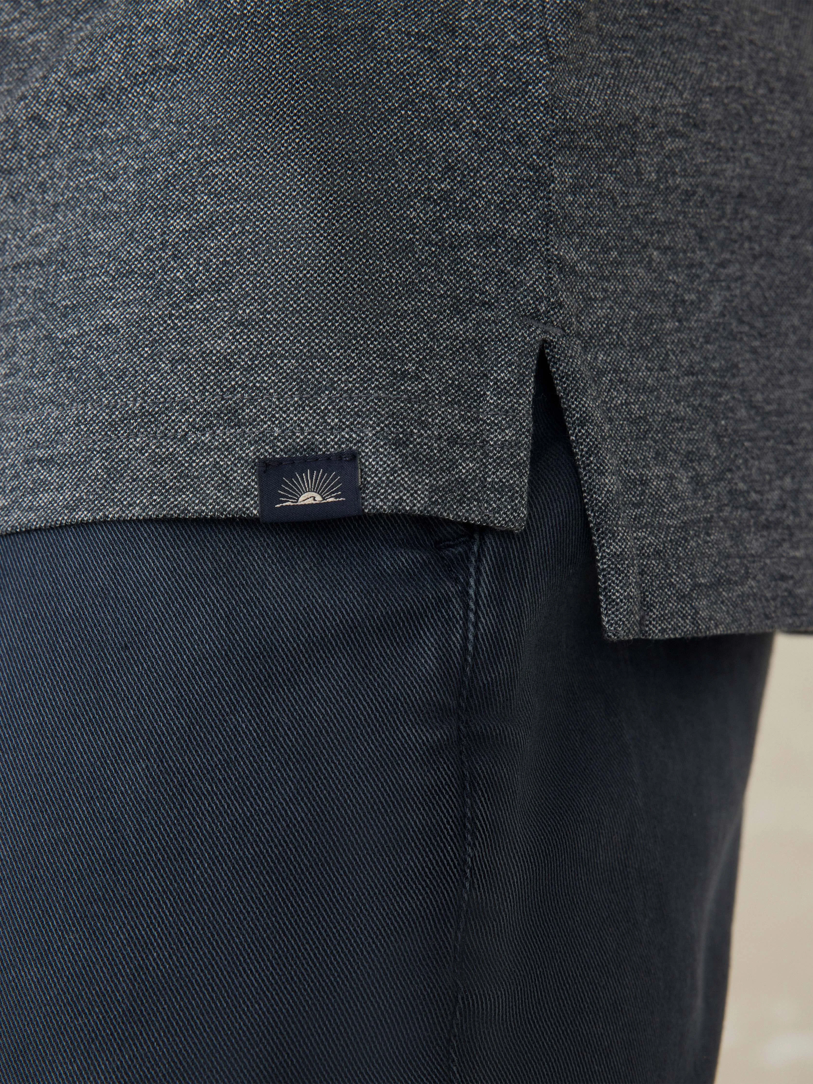 Short-Sleeve Movement™ Pique Polo - Dusty Iron Heather sold by Faherty product image thumbnail 3