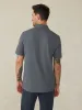 Short-Sleeve Movement™ Pique Polo - Dusty Iron Heather sold by Faherty