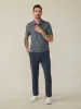 Short-Sleeve Movement™ Pique Polo - Dusty Iron Heather sold by Faherty