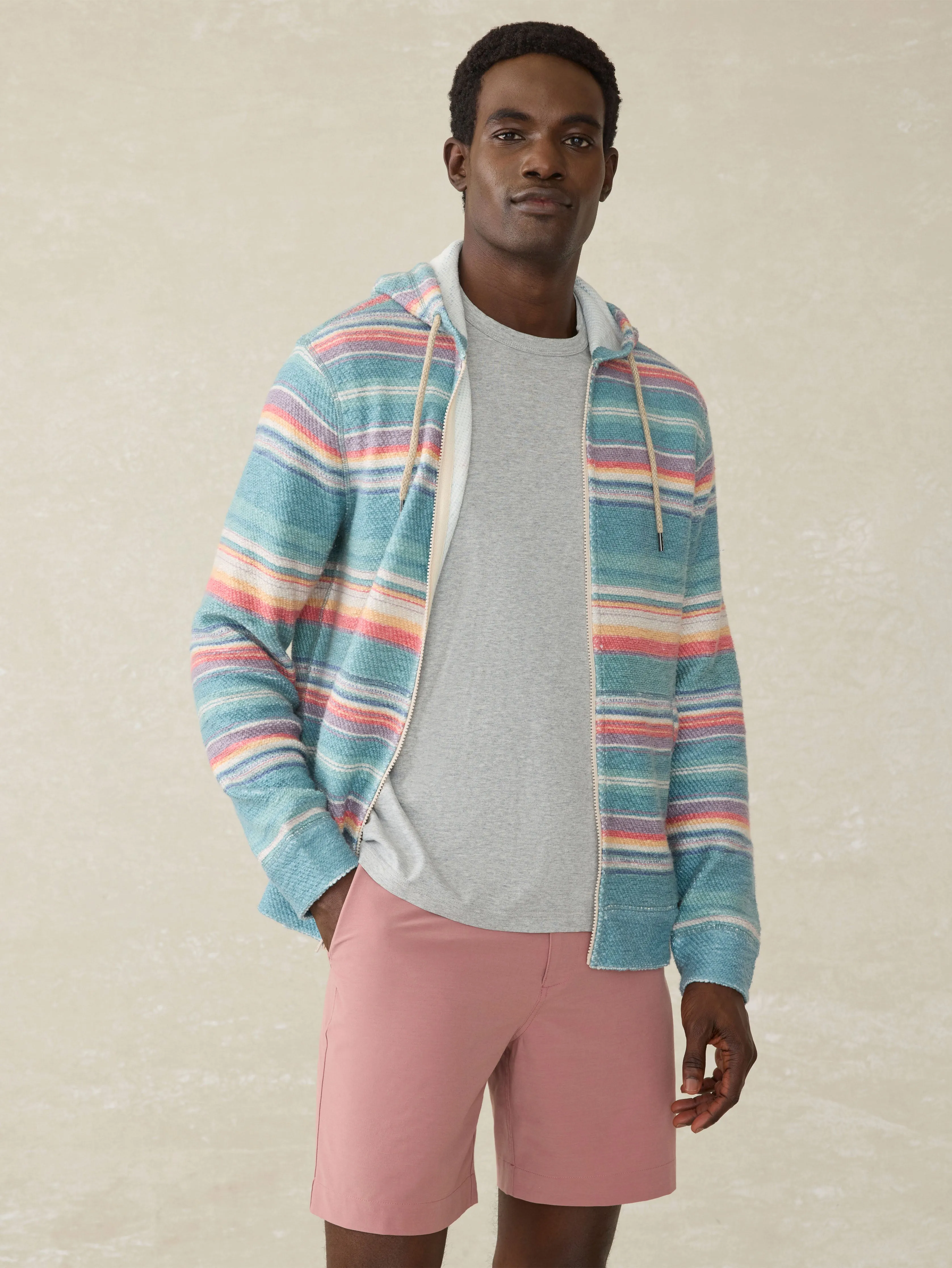 Whitewater Full Zip Hoodie - Island Sunrise sold by Faherty product image thumbnail 4