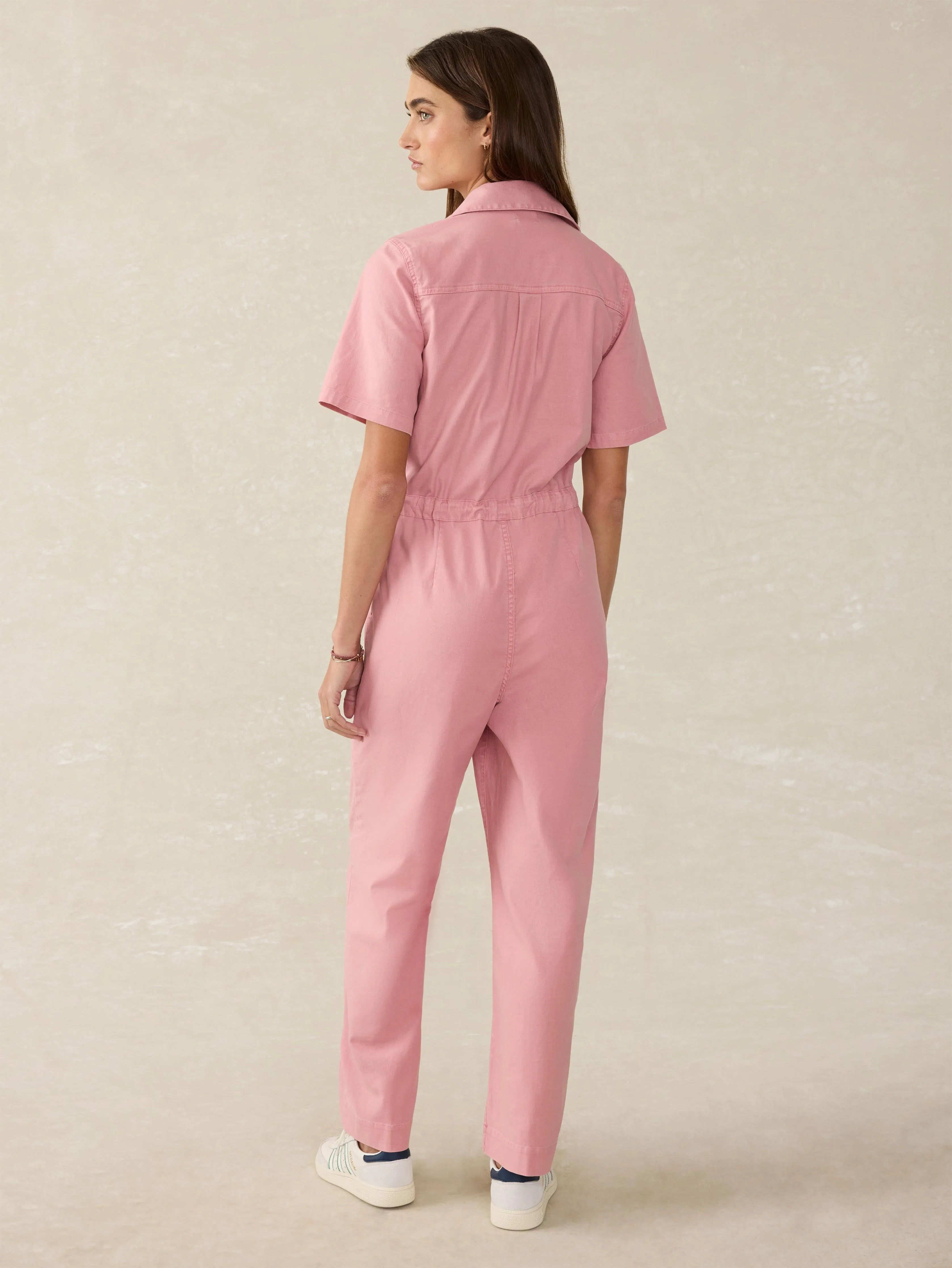 Utility Twill Raven Jumpsuit - Baroque Rose sold by Faherty product image thumbnail 5
