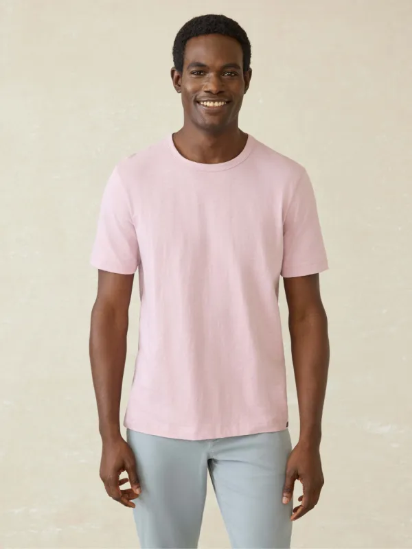 Sunwashed Regenerative Tee - Vista Plum sold by Faherty