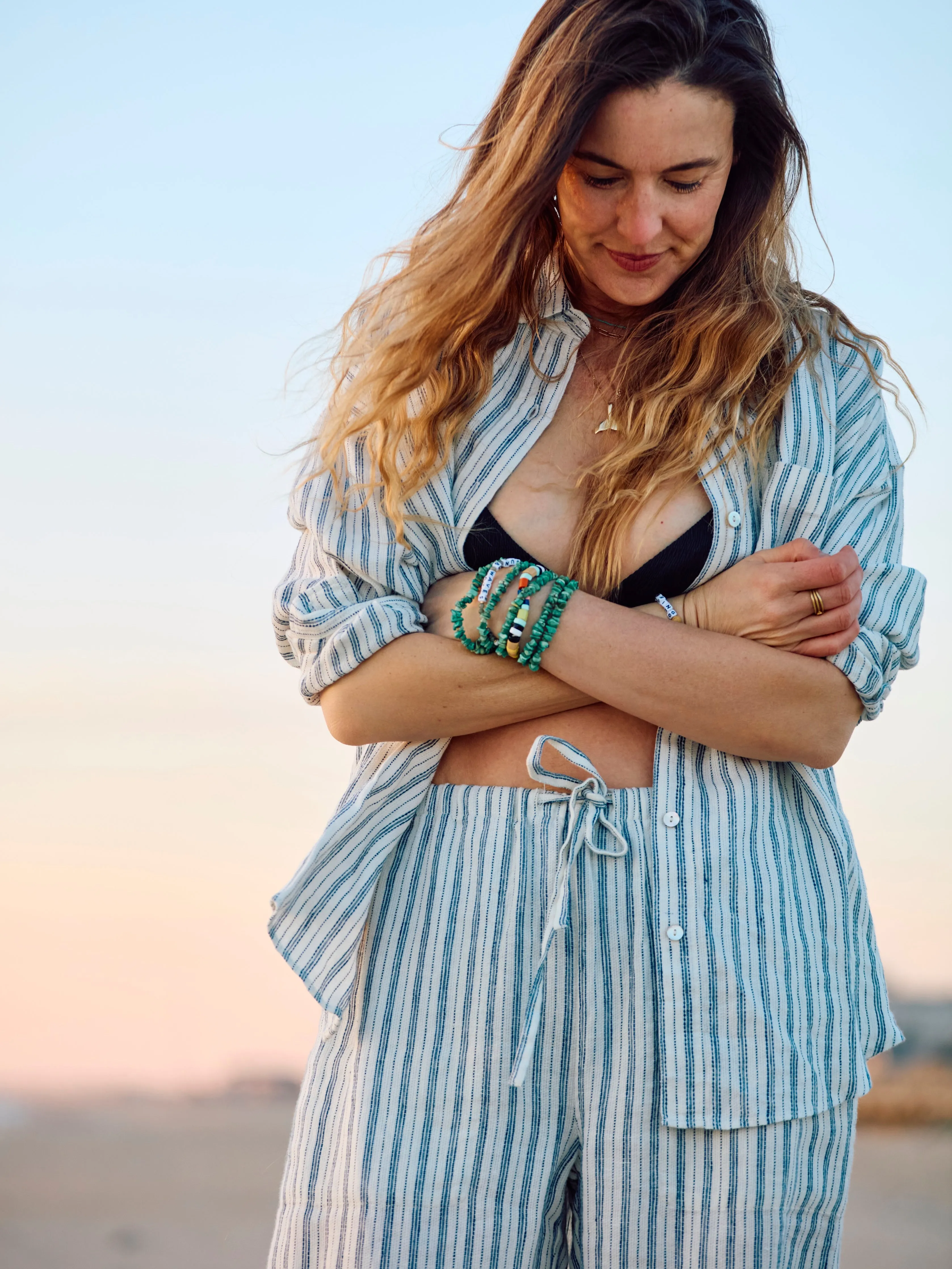 Laidback Linen Pant - Oceanside Stripe sold by Faherty product image thumbnail 3