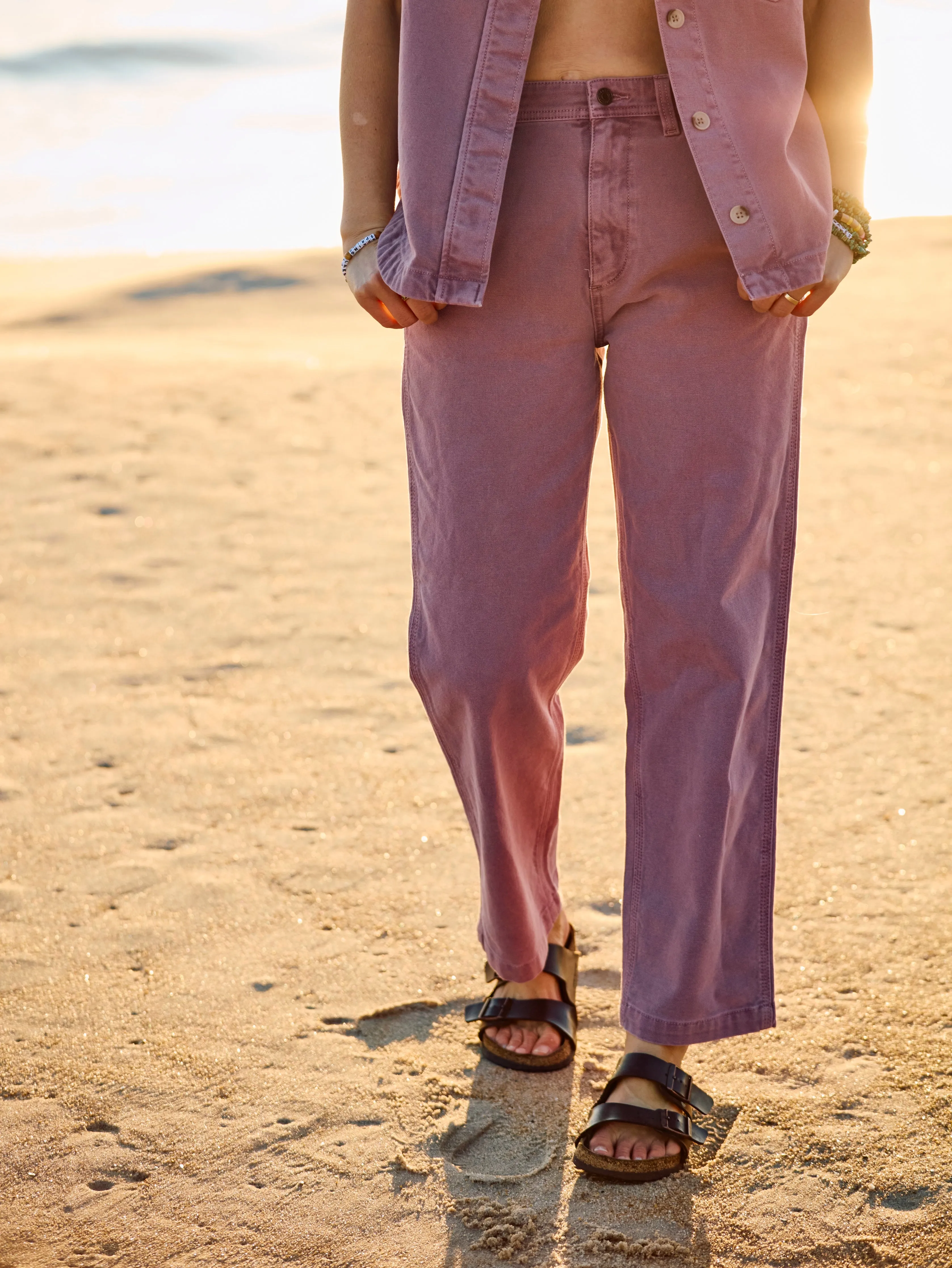 Sunwashed Canvas Dockside Pant - Weathered Orchid sold by Faherty product image thumbnail 2