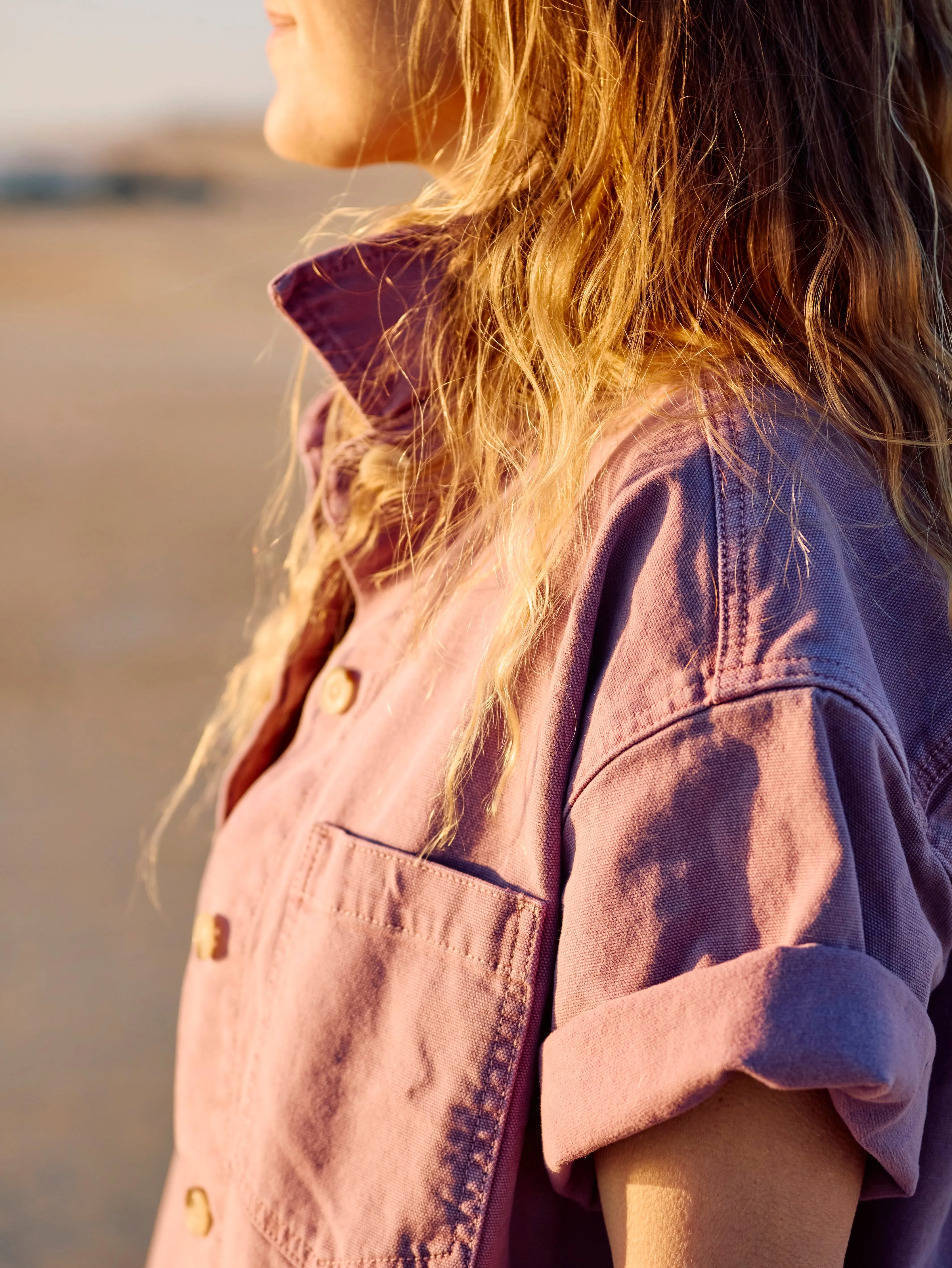 Sunwashed Canvas Overshirt - Weathered Orchid sold by Faherty product image thumbnail 2