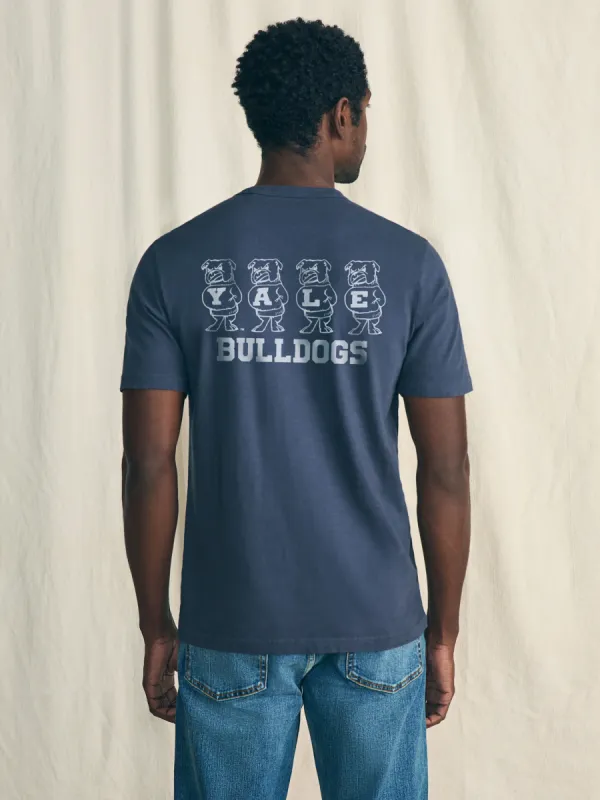 Yale Sunwashed Tee - Dune Navy sold by Faherty