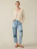 Miramar Linen V-Neck Sweater - Summer Sand sold by Faherty
