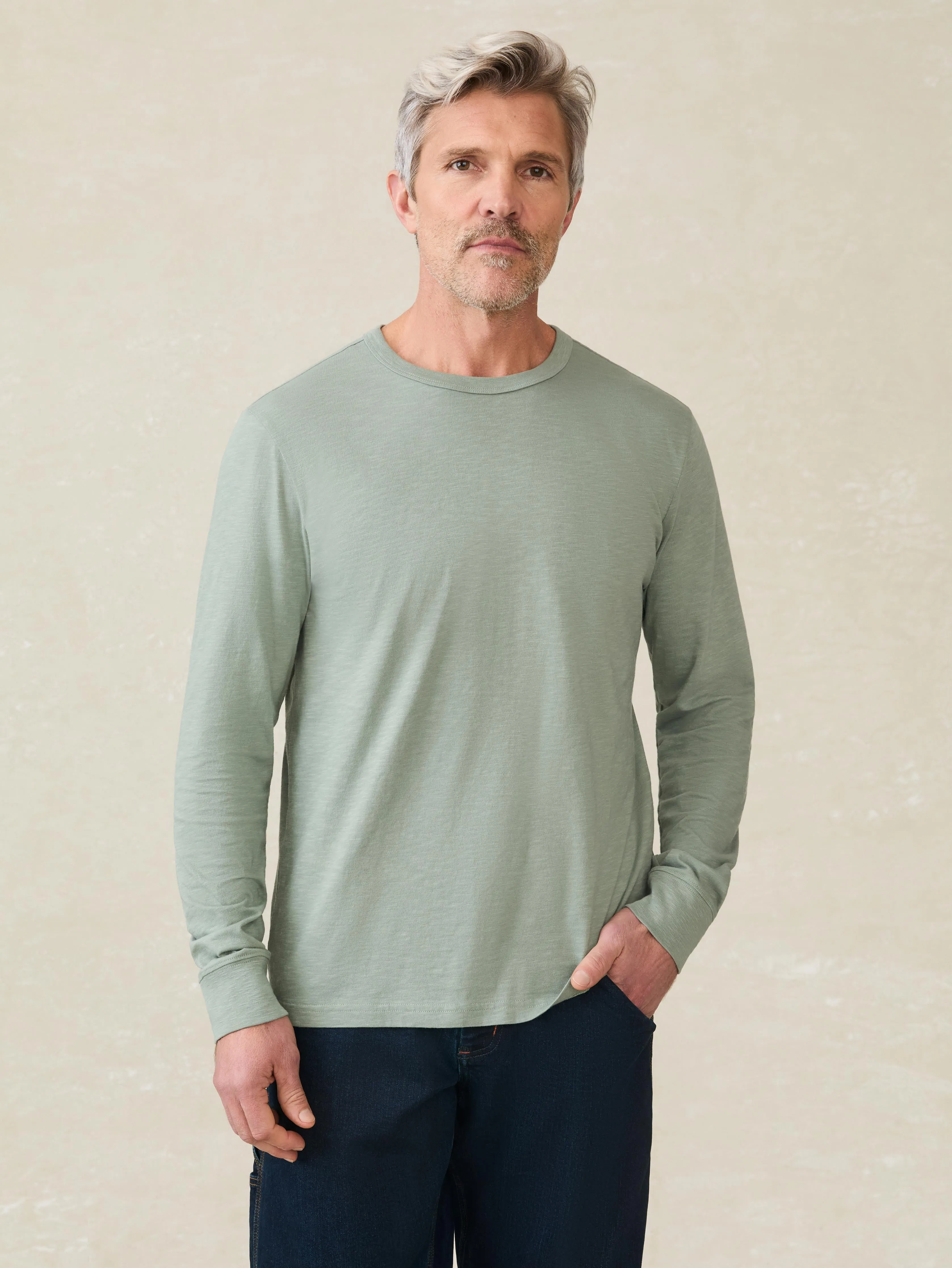 Long-Sleeve Sunwashed Tee - Sage Creek sold by Faherty product image thumbnail 4