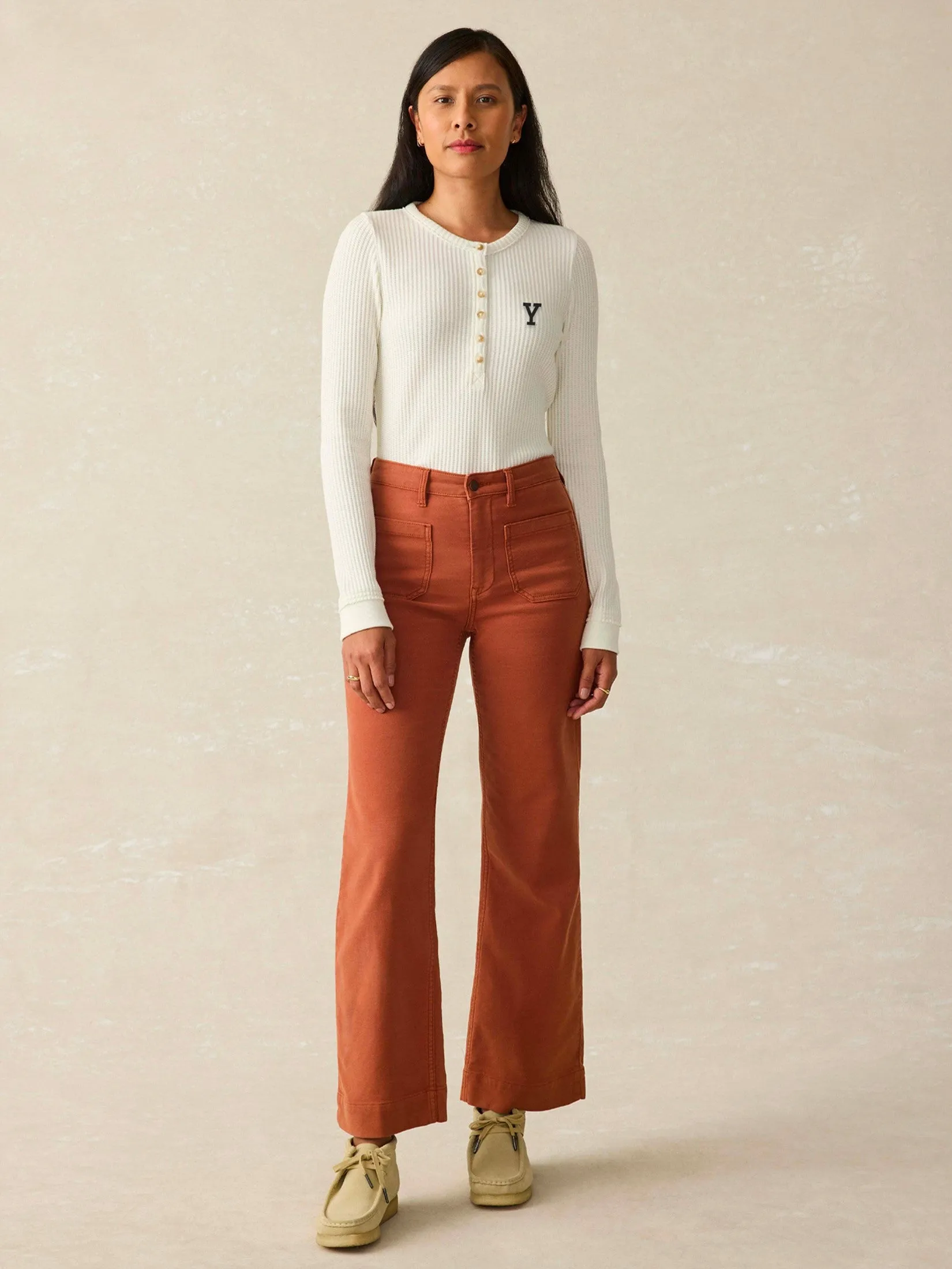 Yale Legend™ Apres Waffle Henley - Egret sold by Faherty product image thumbnail 2