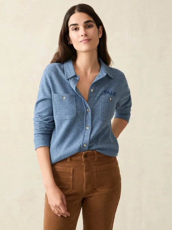 Yale Legend™ Sweater Shirt - Glacier Blue Twill sold by Faherty