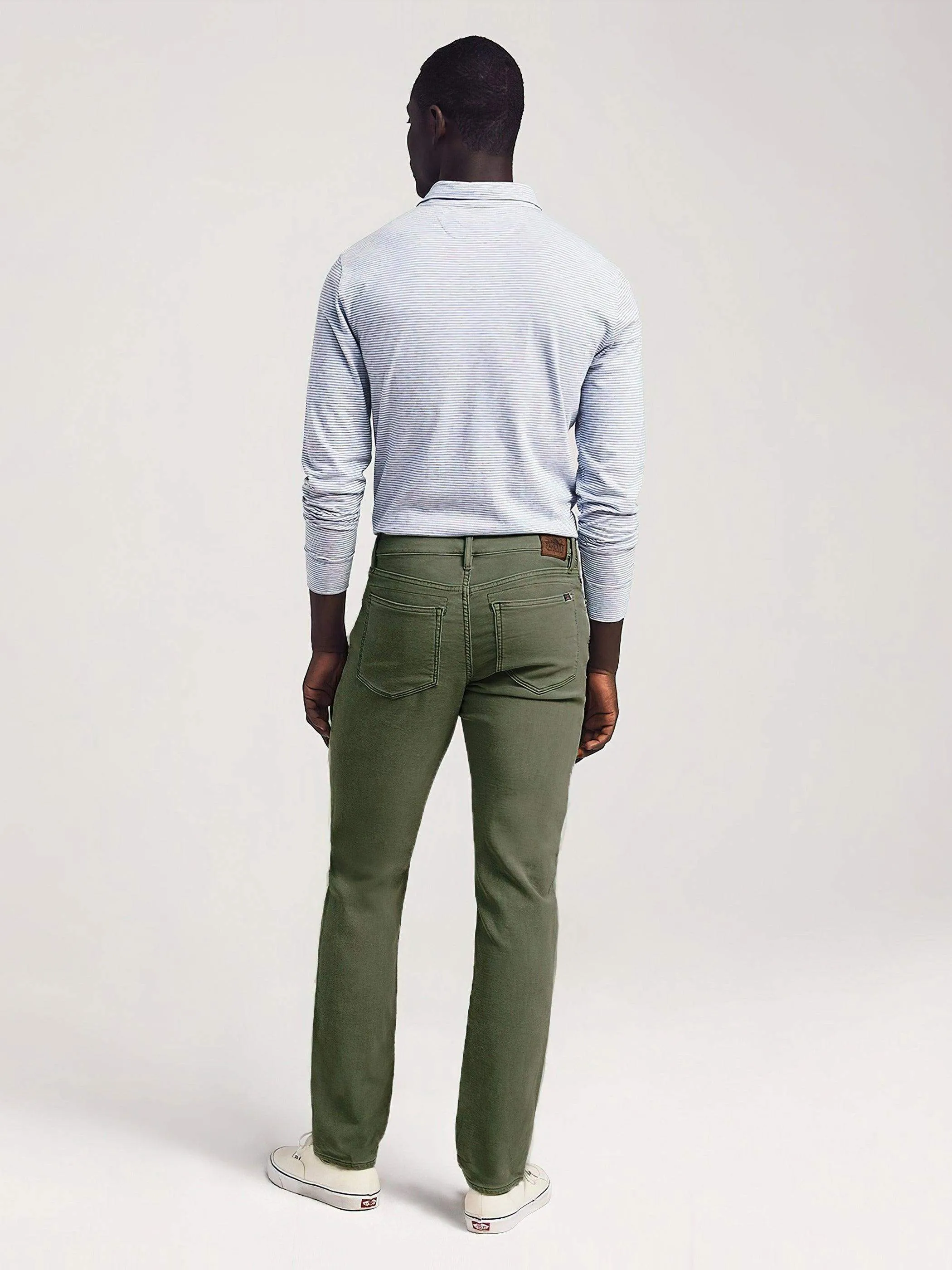 Stretch Terry 5-Pocket Pant (32" Inseam) - Olive sold by Faherty product image thumbnail 3