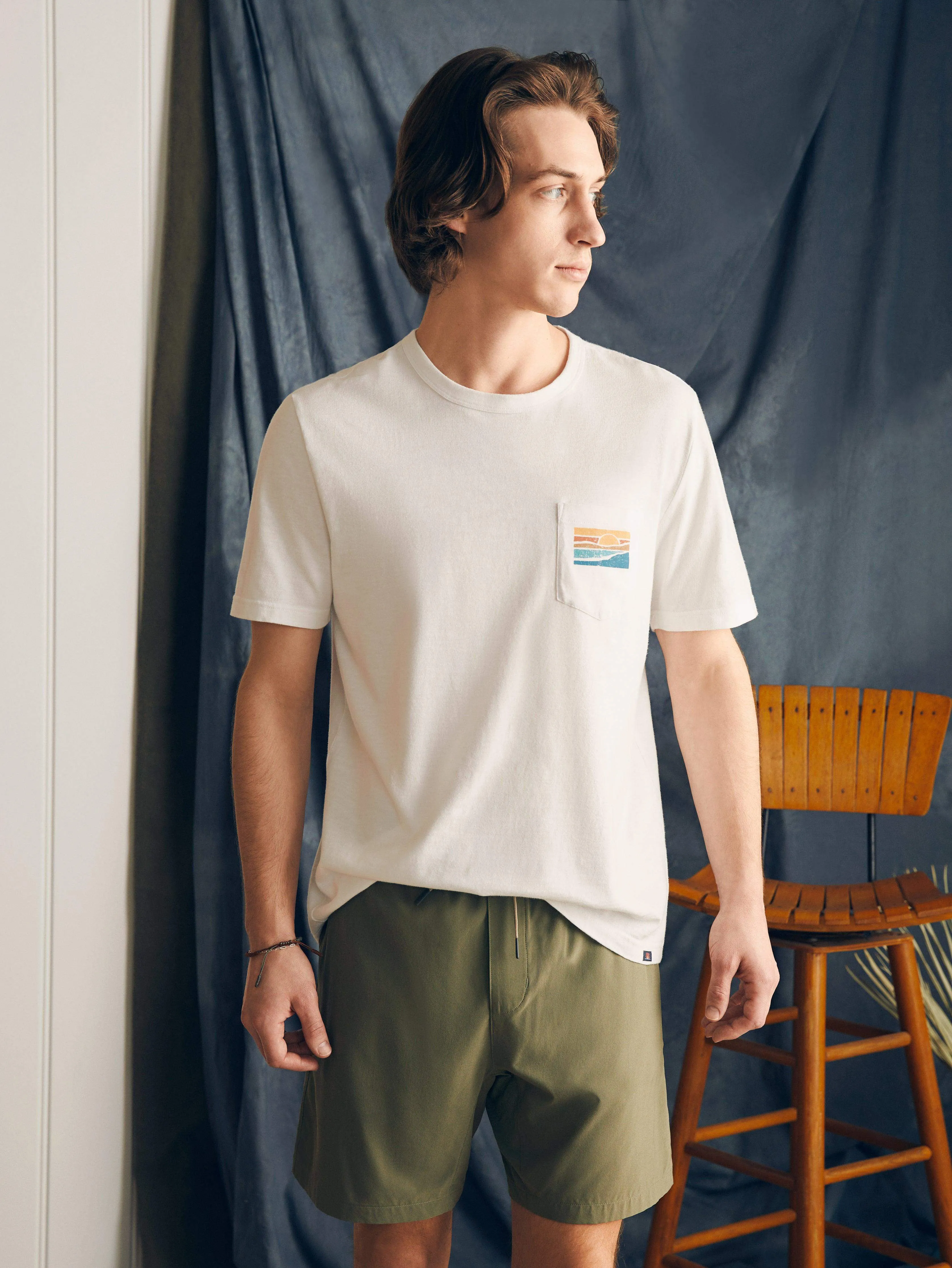 Sunwashed Graphic Tee - White sold by Faherty product image thumbnail 4