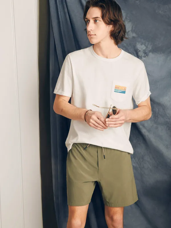 Sunwashed Graphic Tee - White sold by Faherty
