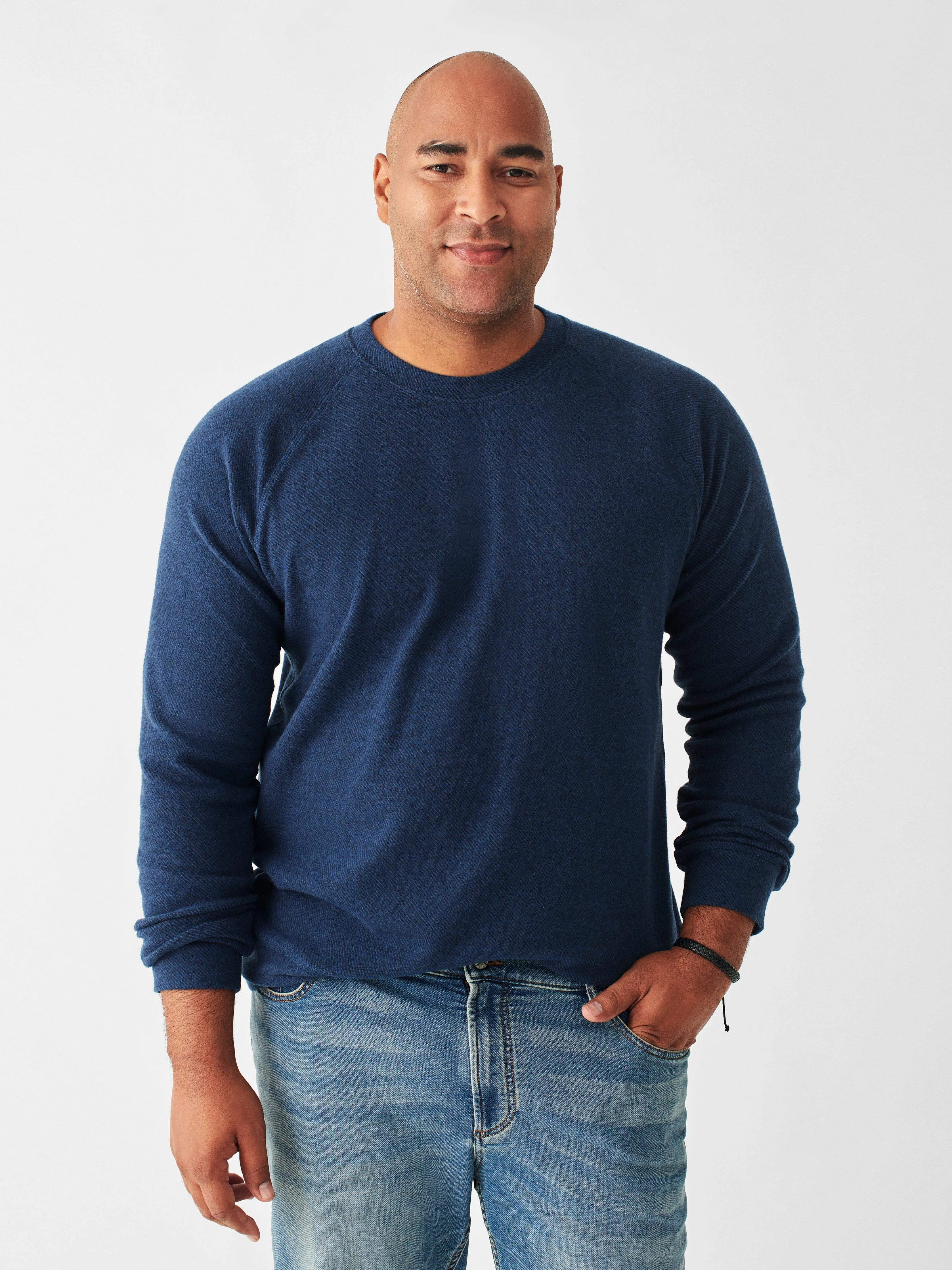 Legend™ Sweater Crew - Navy Twill sold by Faherty product image thumbnail 2