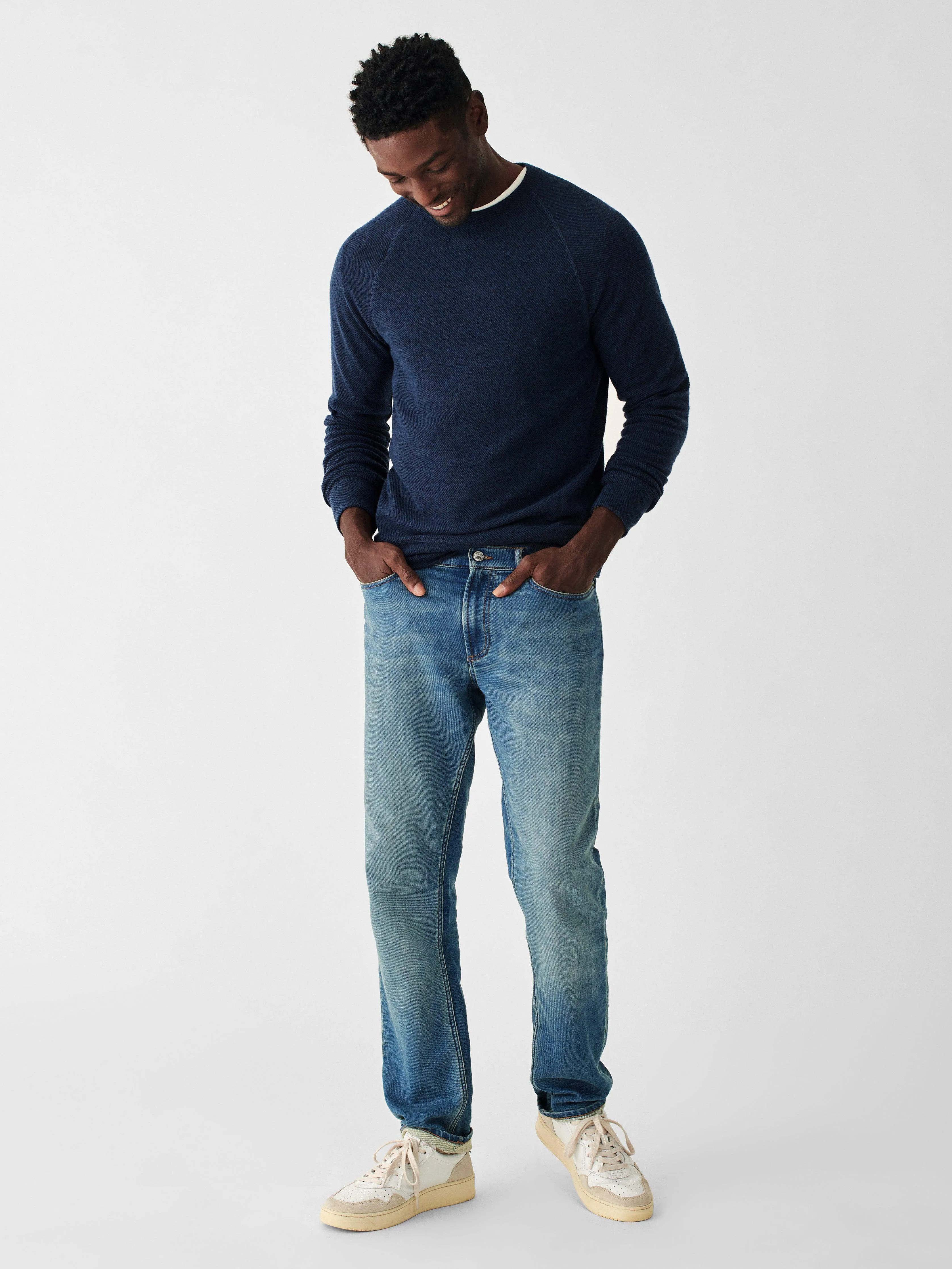 Legend™ Sweater Crew - Navy Twill sold by Faherty product image thumbnail 3