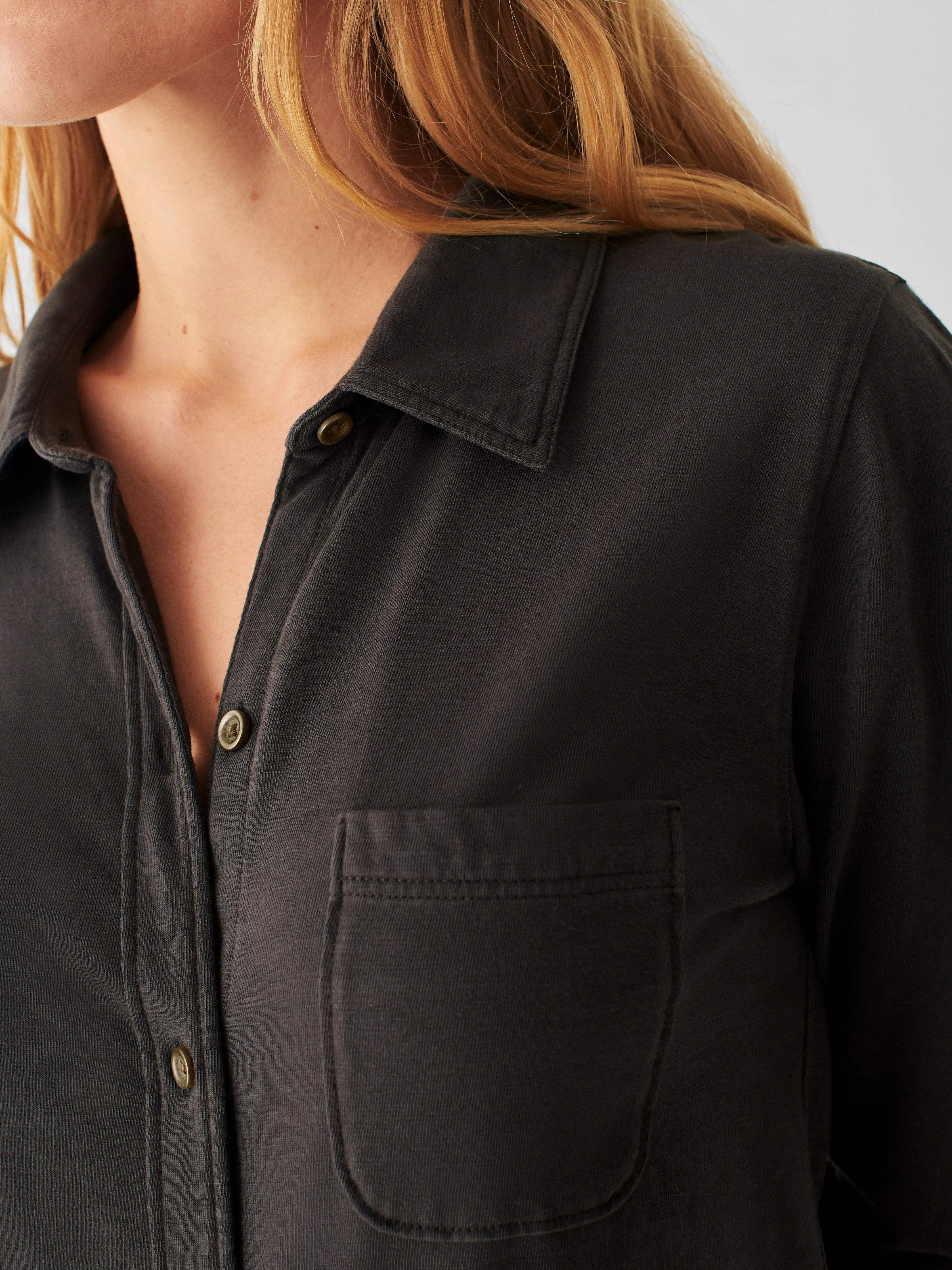 Sunwashed Knit Shirt - Washed Black sold by Faherty product image thumbnail 2