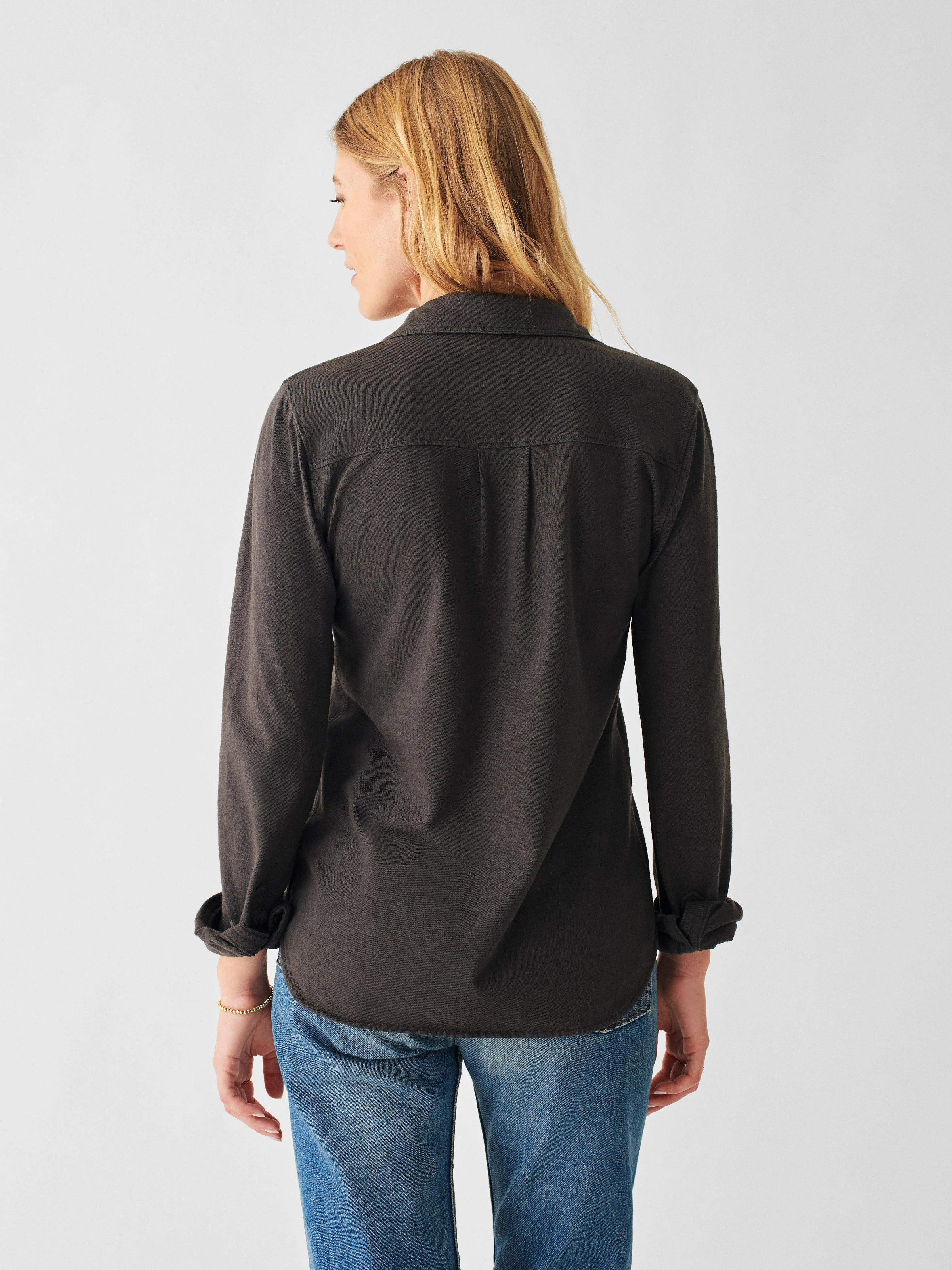 Sunwashed Knit Shirt - Washed Black sold by Faherty product image thumbnail 4