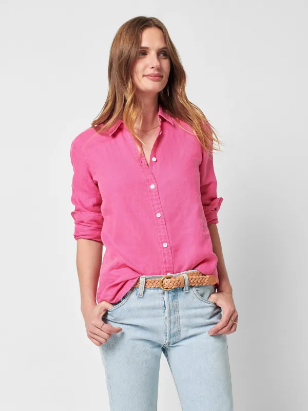 Summer Sands Linen Relaxed Shirt - French Rose sold by Faherty