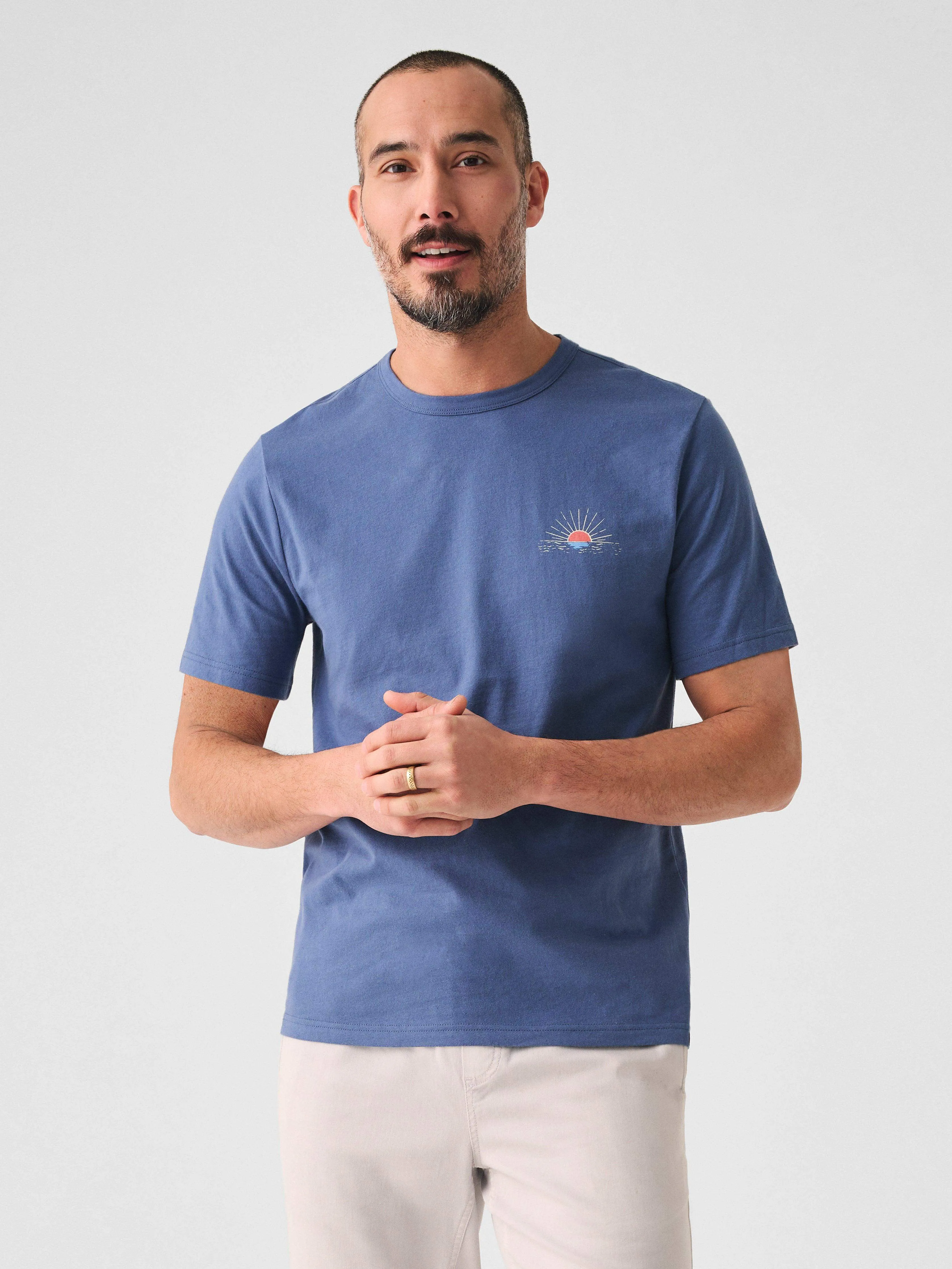 Graphic Dry Goods Tee - Faded Navy sold by Faherty product image thumbnail 2