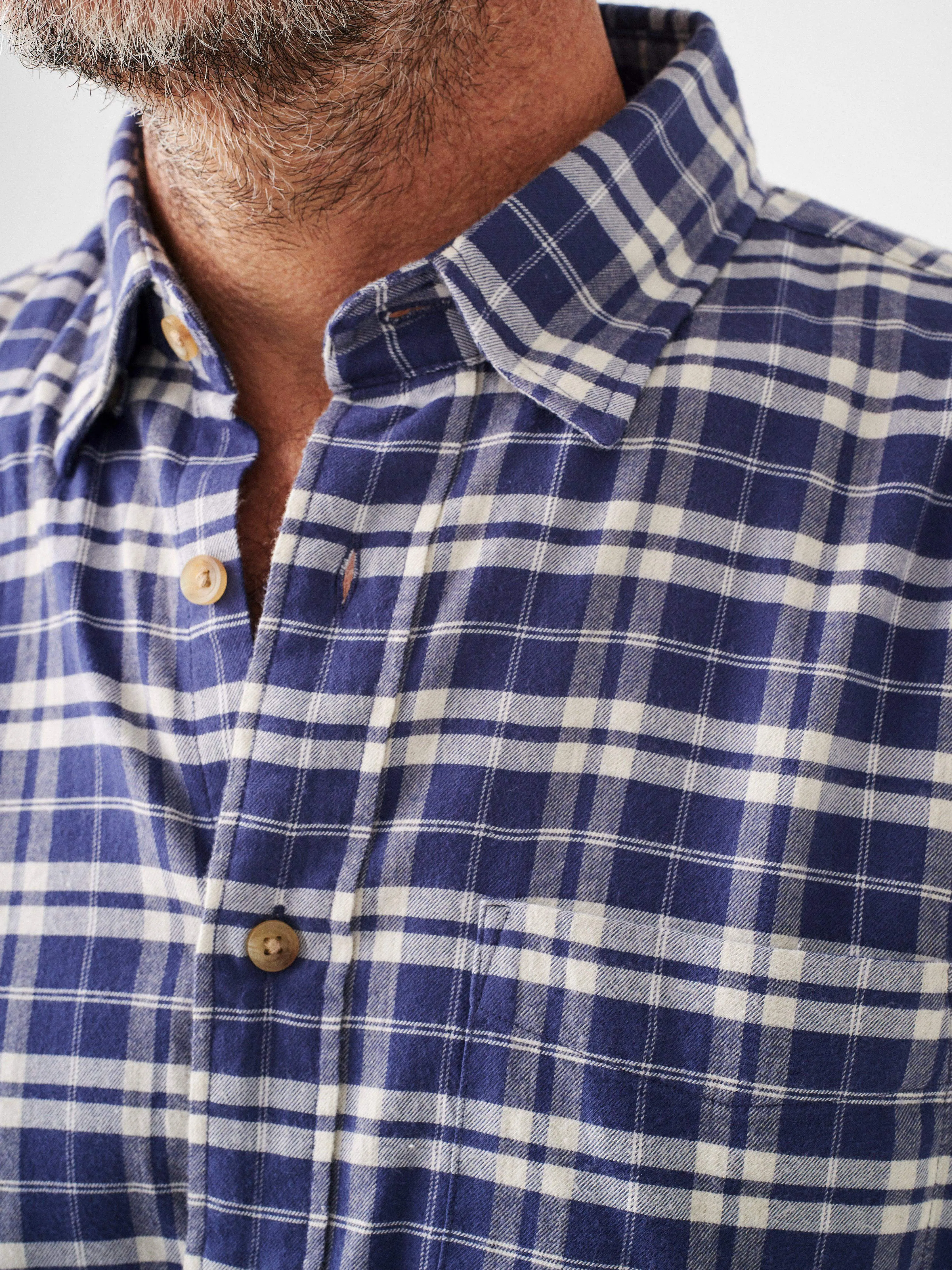 All Time Shirt - Ocean Seas Plaid sold by Faherty product image thumbnail 2