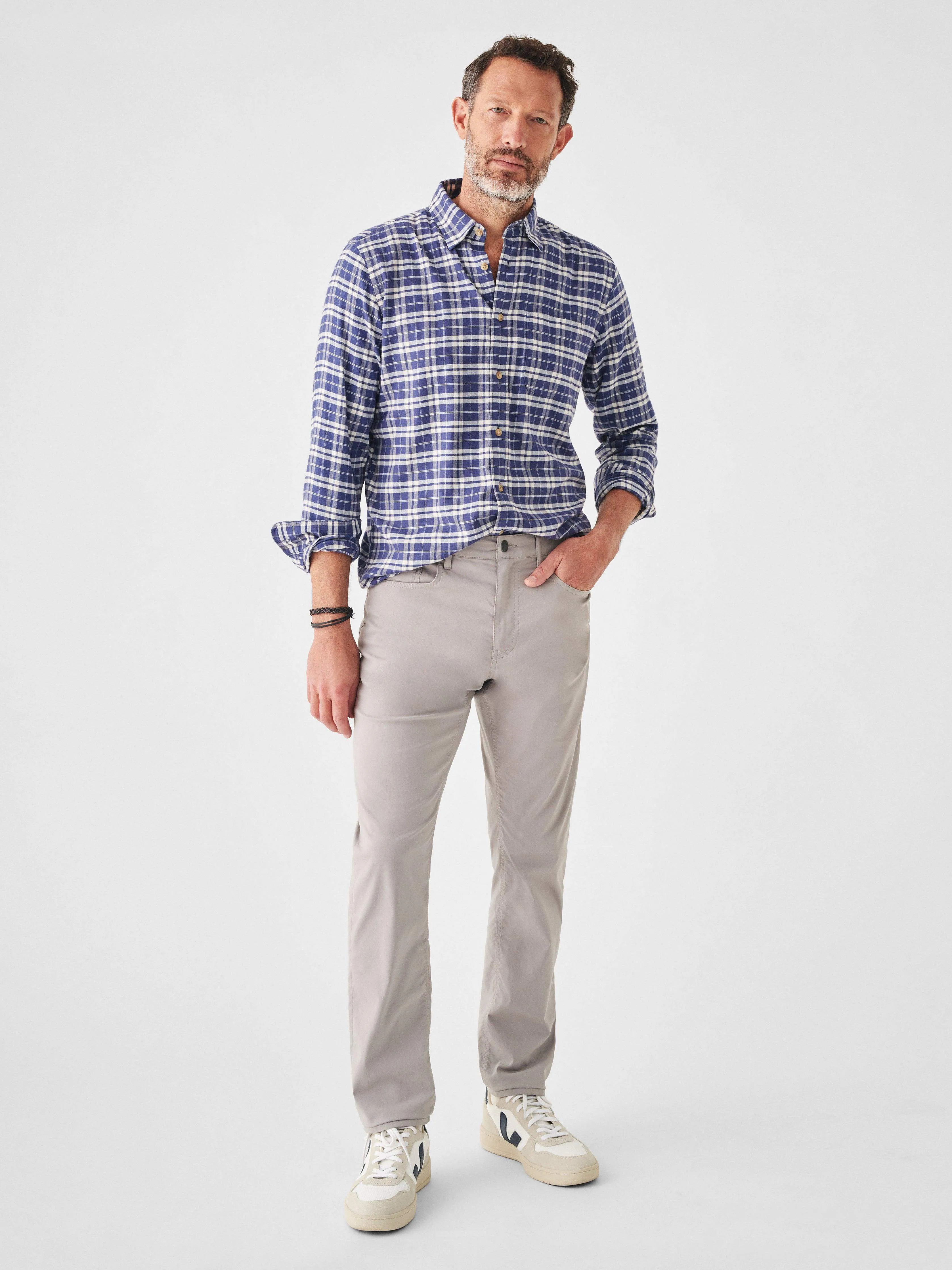 All Time Shirt - Ocean Seas Plaid sold by Faherty product image thumbnail 3