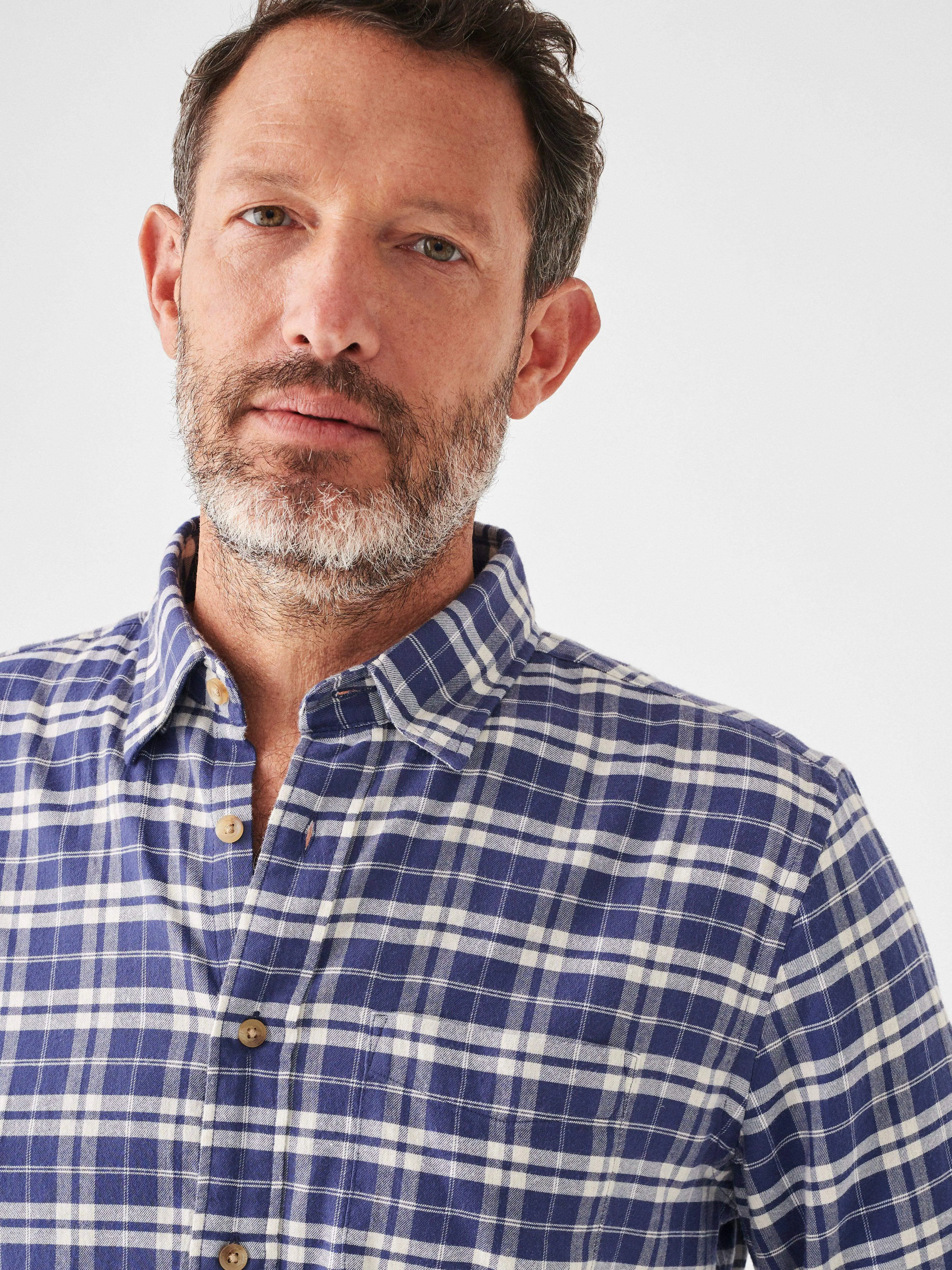 All Time Shirt - Ocean Seas Plaid sold by Faherty product image thumbnail 4