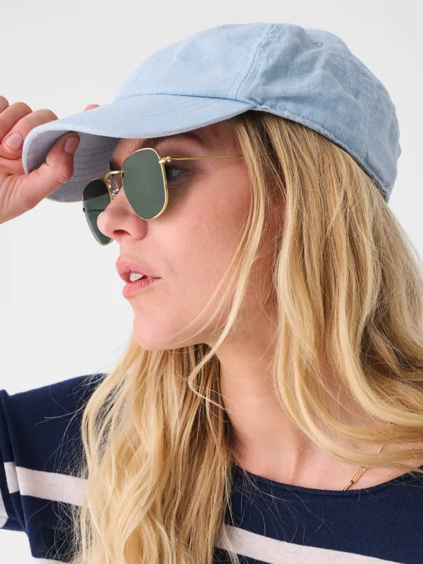 Linen Baseball Hat - Light Blue sold by Faherty