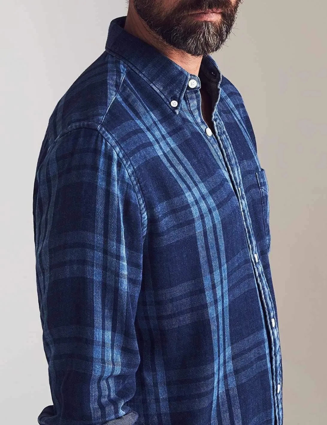 Tony Doublecloth Shirt - Indigo Mist sold by Faherty product image thumbnail 3