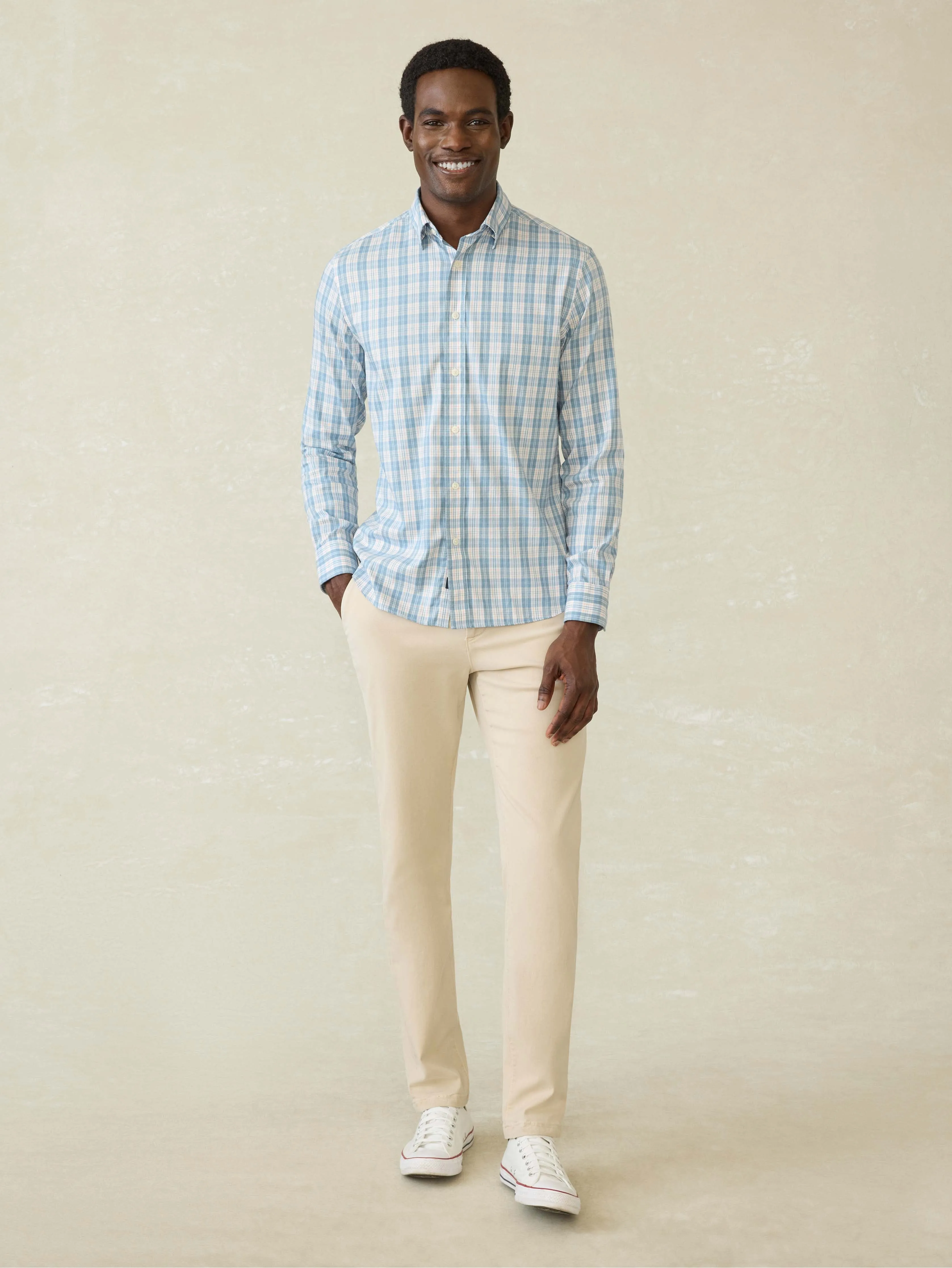 Movement™ Shirt - Cloud Lake Plaid sold by Faherty product image thumbnail 4