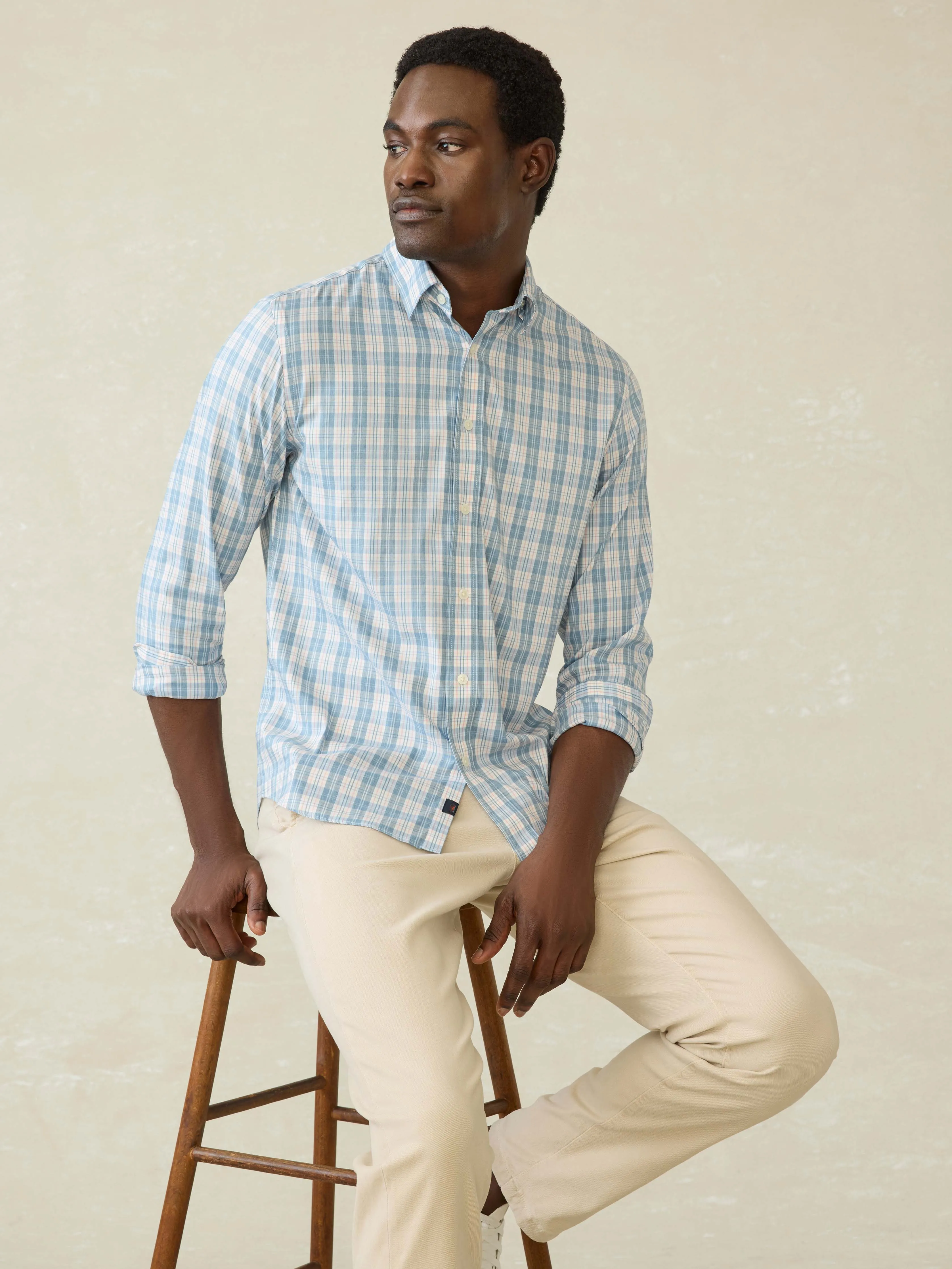 Movement™ Shirt - Cloud Lake Plaid sold by Faherty product image thumbnail 2