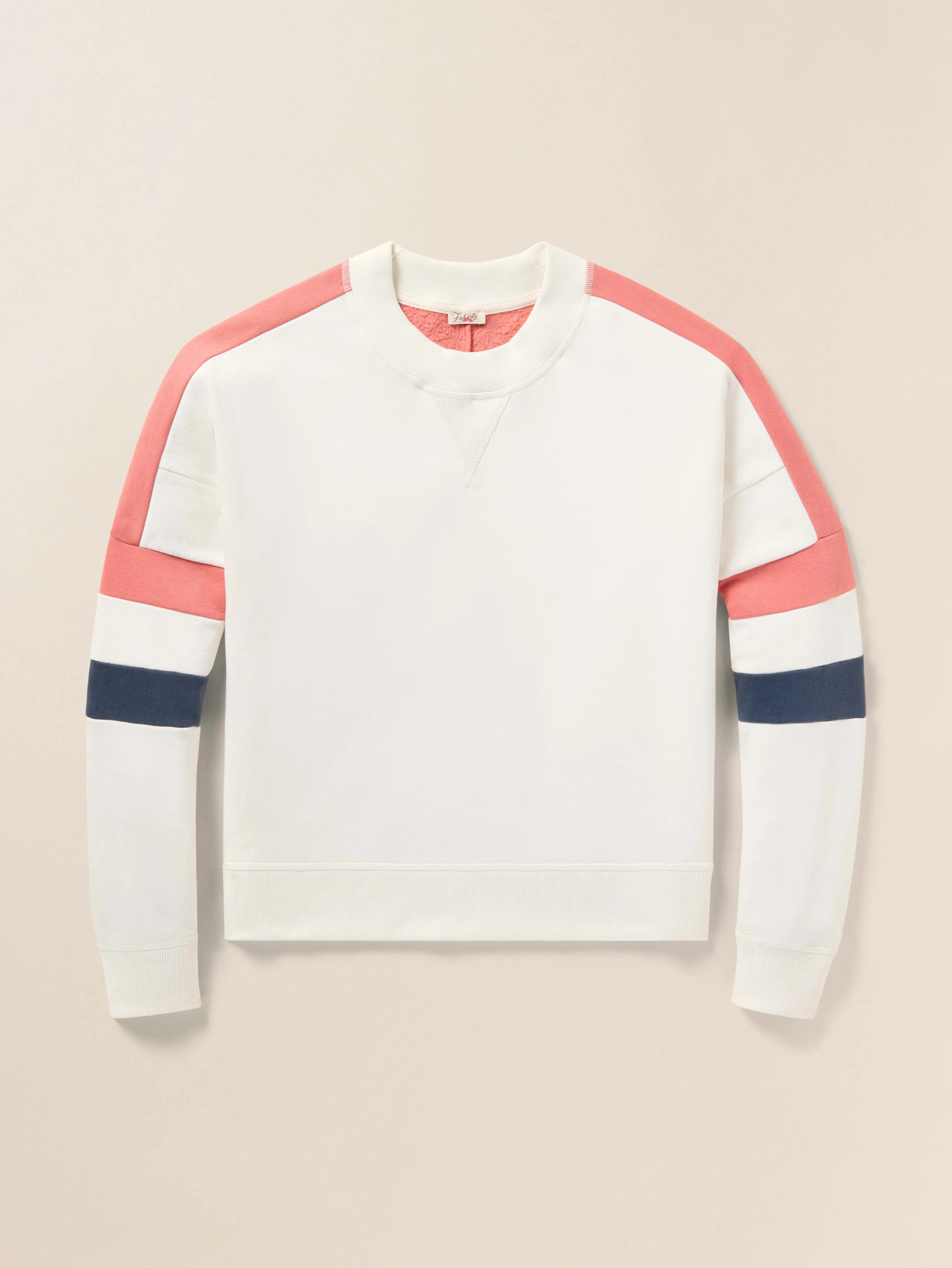 High Standard Fleece Varsity Crew - Rosewood Field sold by Faherty product image thumbnail 2