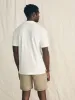 Cabana Towel Terry Surf Stripe Polo - Vintage White sold by Faherty