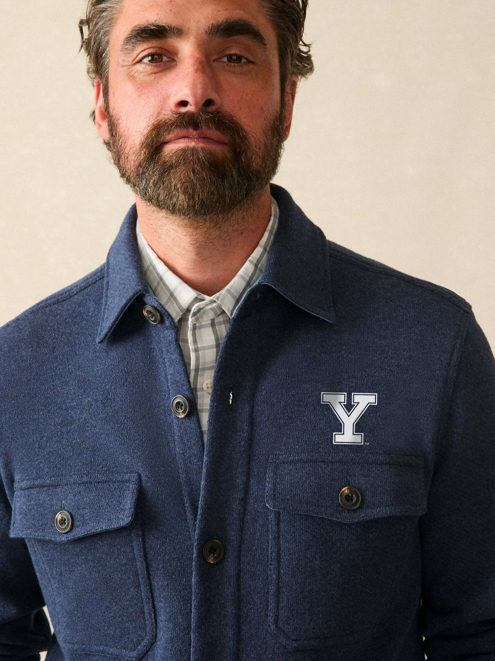 Yale Inlet Knit CPO - Navy Night Melange sold by Faherty product image thumbnail 2