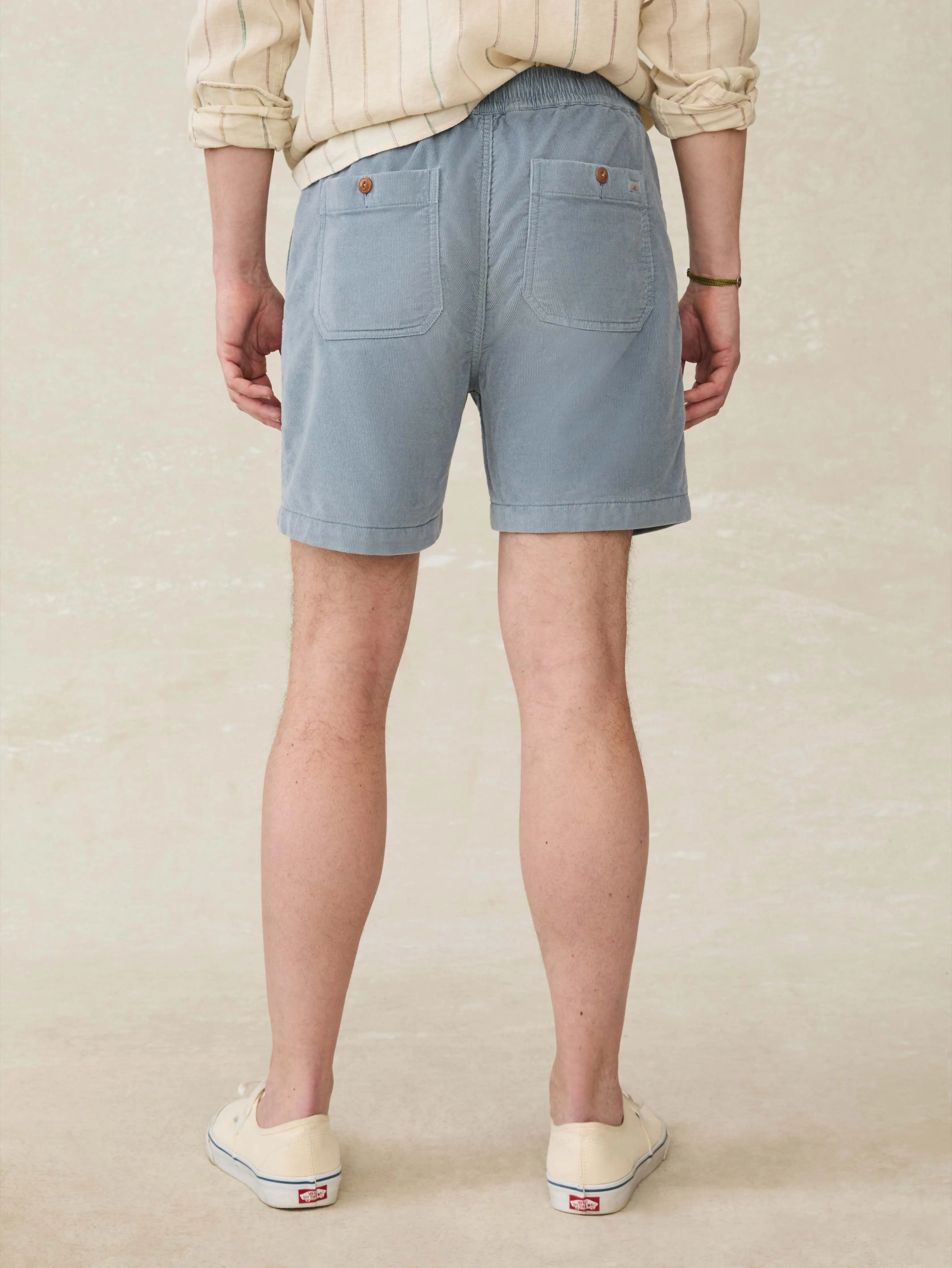 Corduroy Drawstring Utility Short - Light Flint sold by Faherty product image thumbnail 2