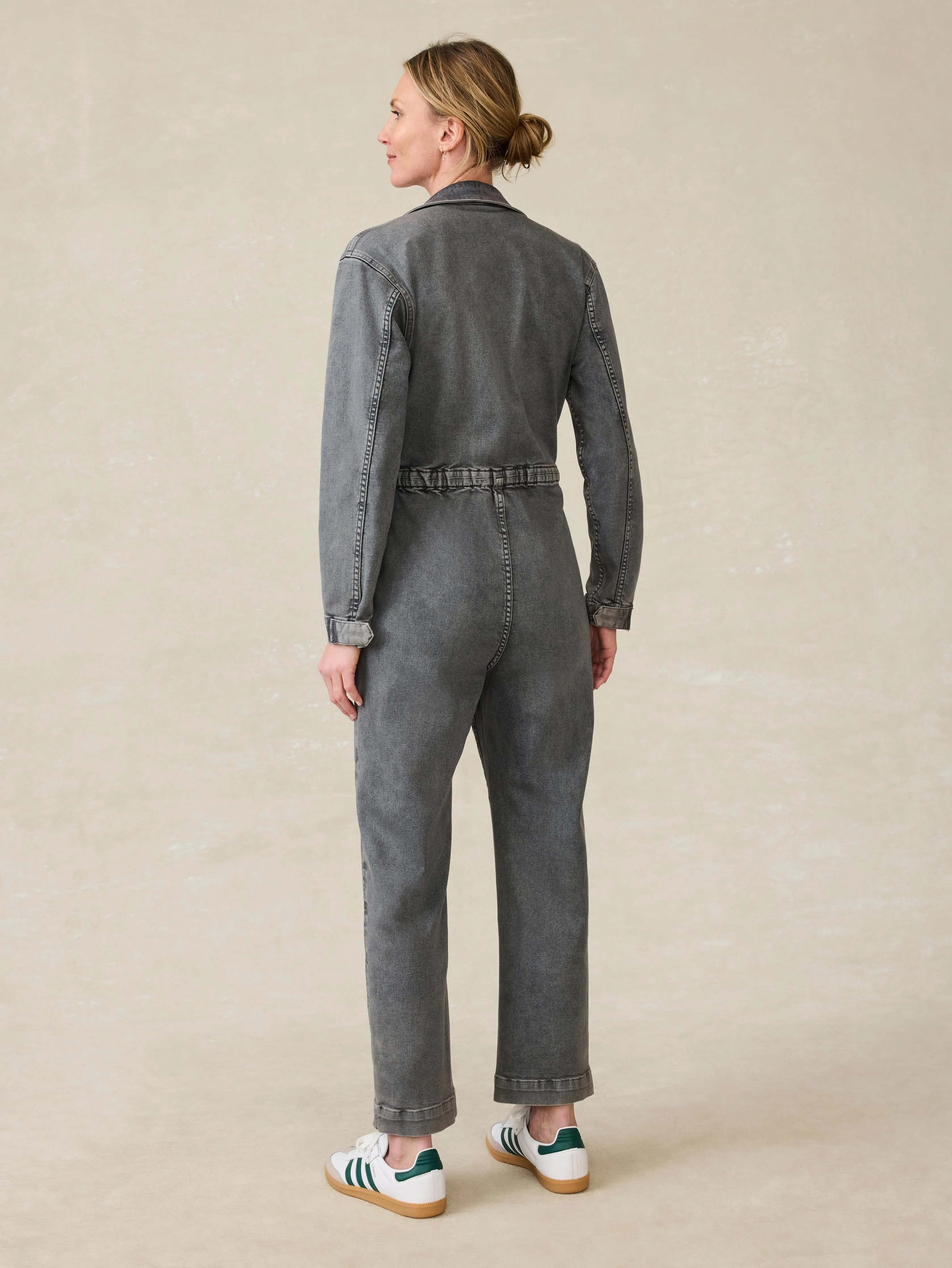 Sunwashed Denim Jumpsuit - Washed Black sold by Faherty product image thumbnail 5