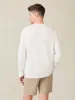 Long-Sleeve Sunwashed Regenerative Cotton Tee - White sold by Faherty
