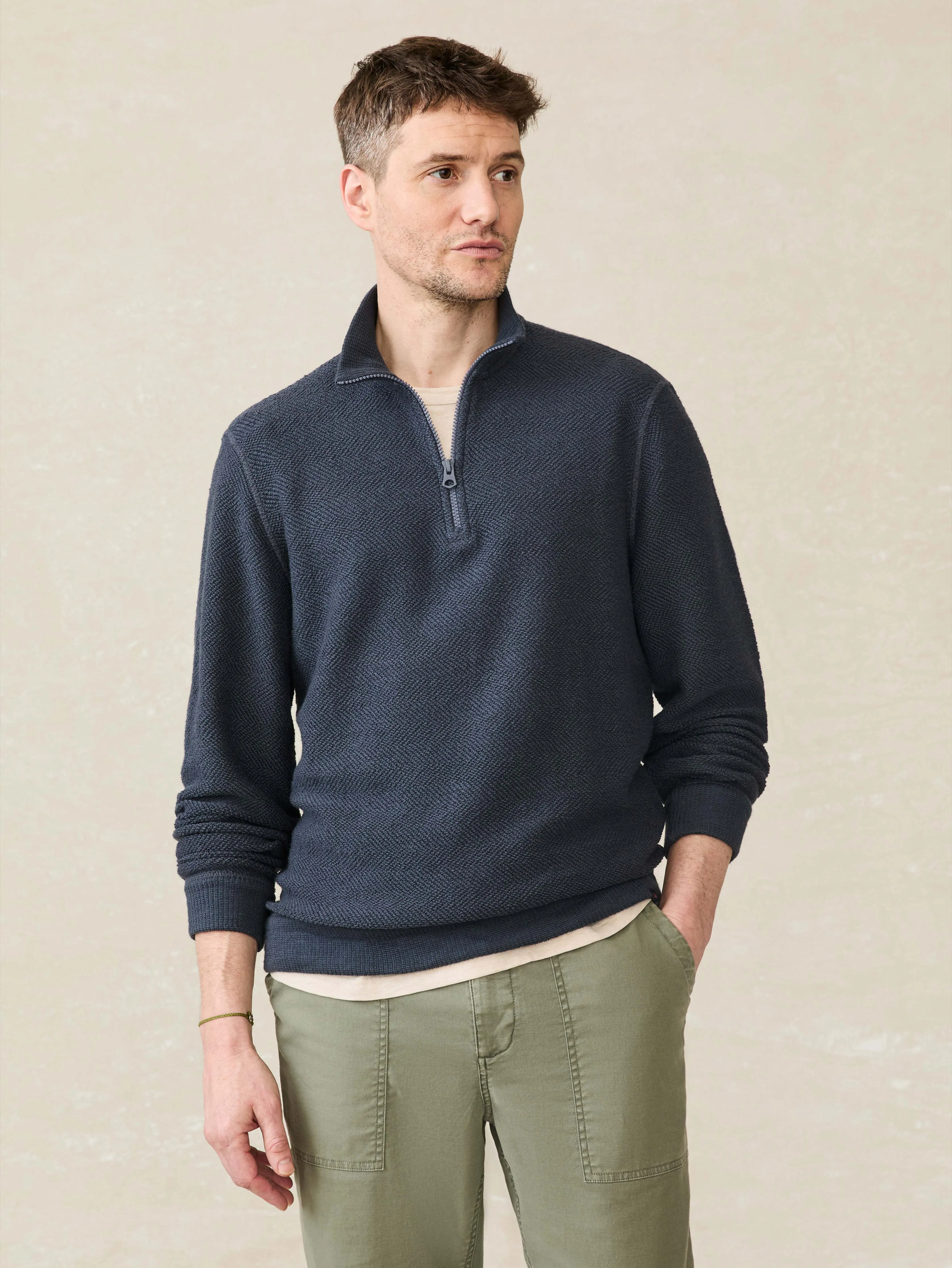 Whitewater Quarter Zip - Fjord sold by Faherty product image thumbnail 3