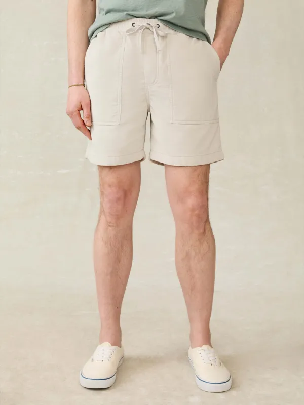 Corduroy Drawstring Utility Short - Plaza Stone sold by Faherty