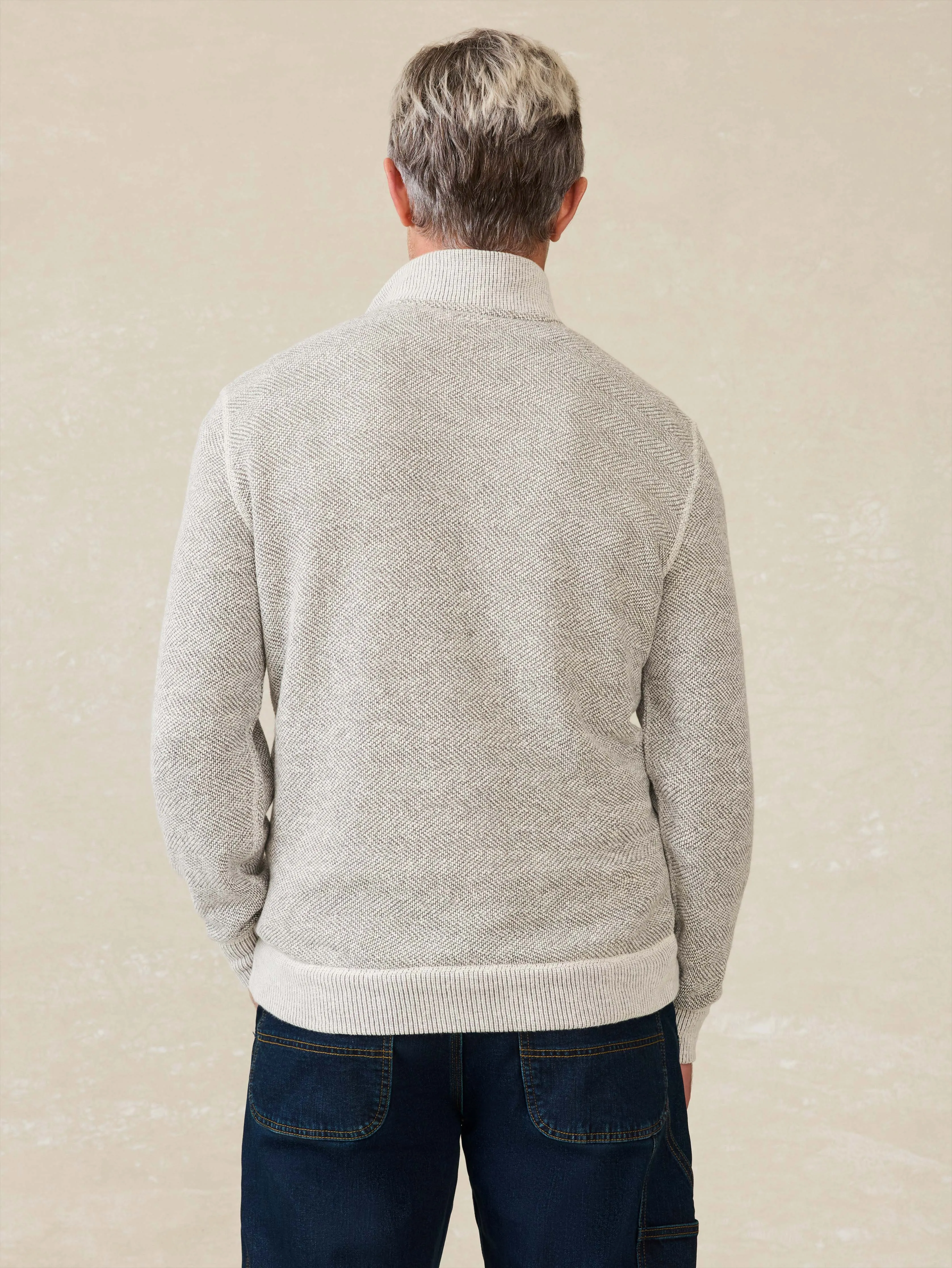 Whitewater Quarter Zip - Grey Shell Loop sold by Faherty product image thumbnail 4