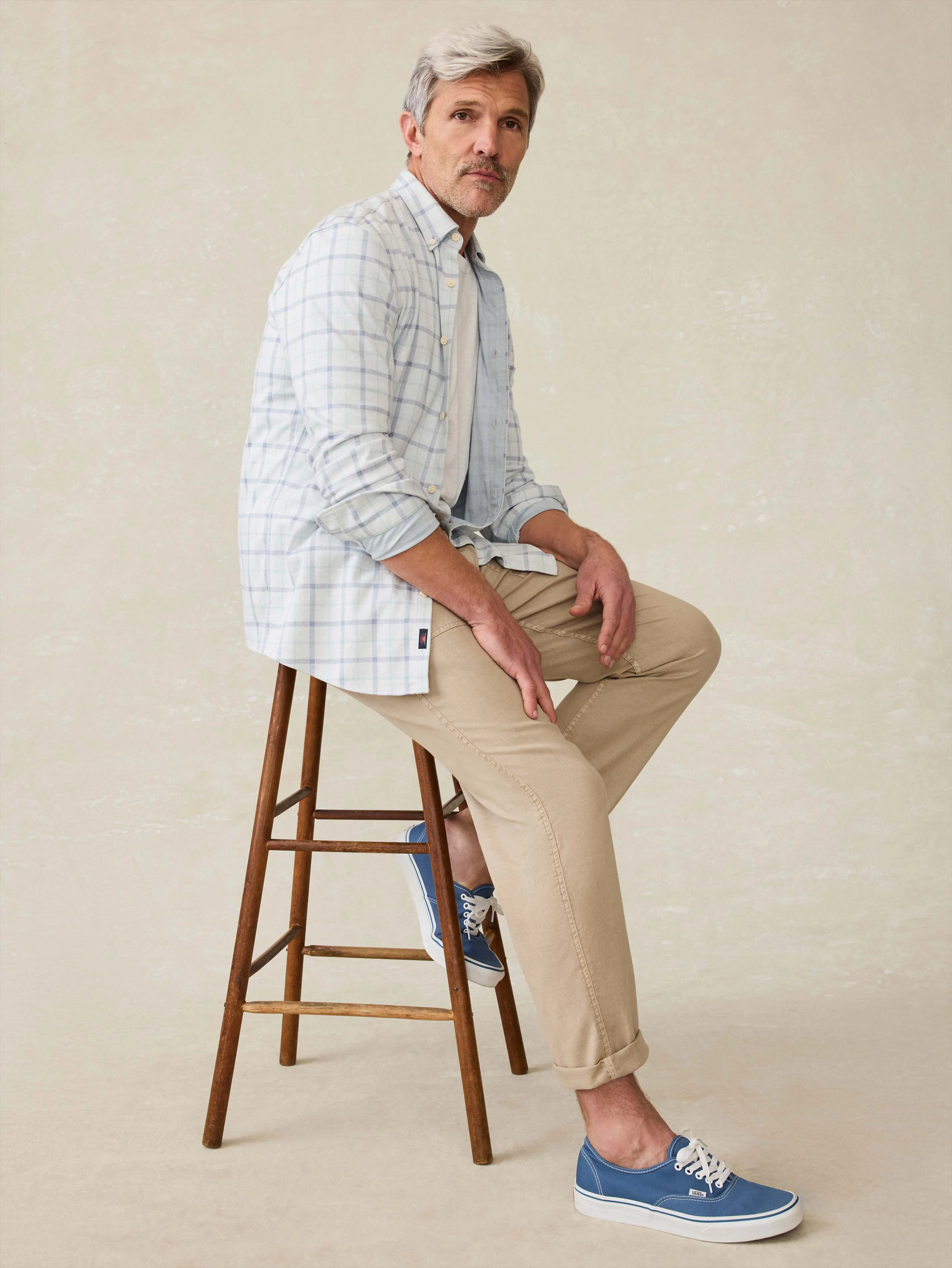 Coastline Knit Shirt - Hidden Lake Plaid sold by Faherty product image thumbnail 4