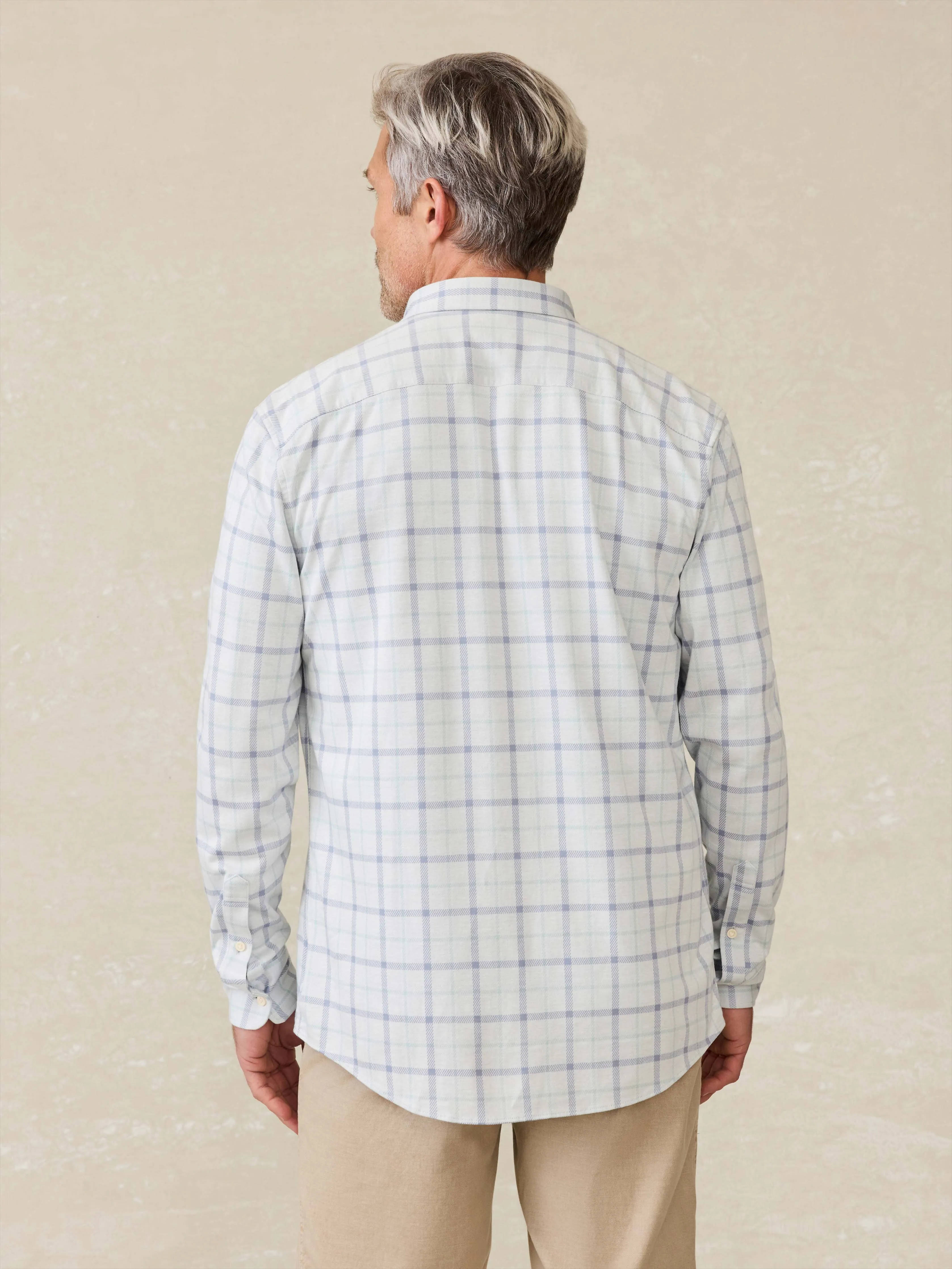 Coastline Knit Shirt - Hidden Lake Plaid sold by Faherty product image thumbnail 3